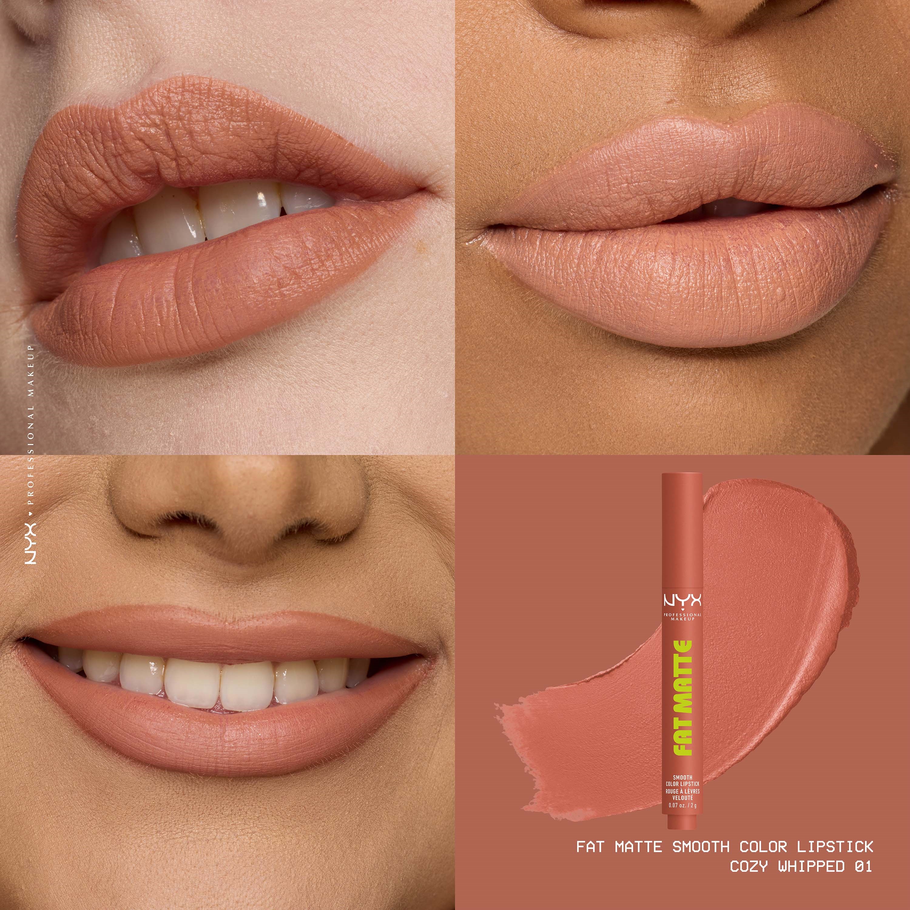 NYX PROFESSIONAL MAKEUP Fat Matte Slick Click Lip Balm 01 Cozy Whipped (obrázok 4)