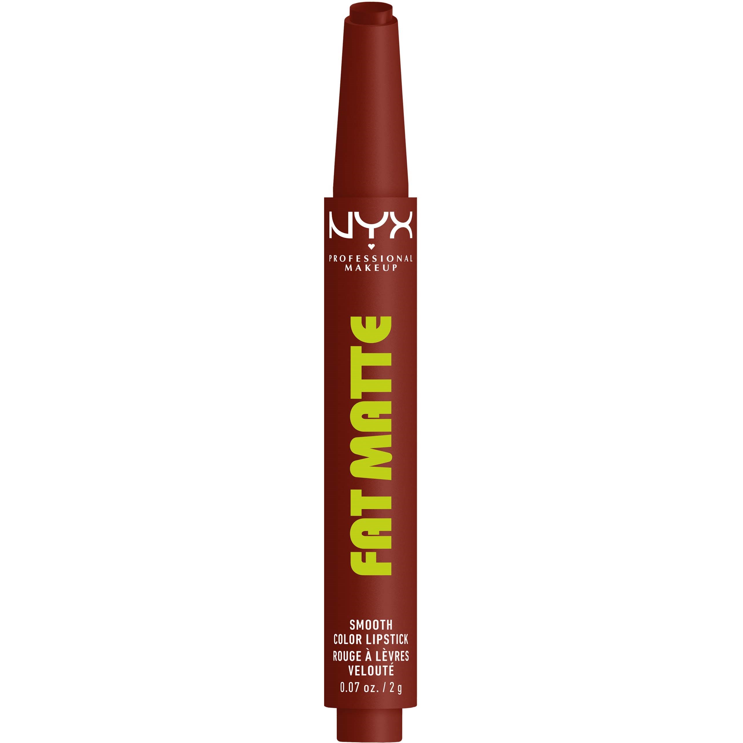 NYX PROFESSIONAL MAKEUP Fat Matte Slick Click Lip Balm 07 Cocoa C billede