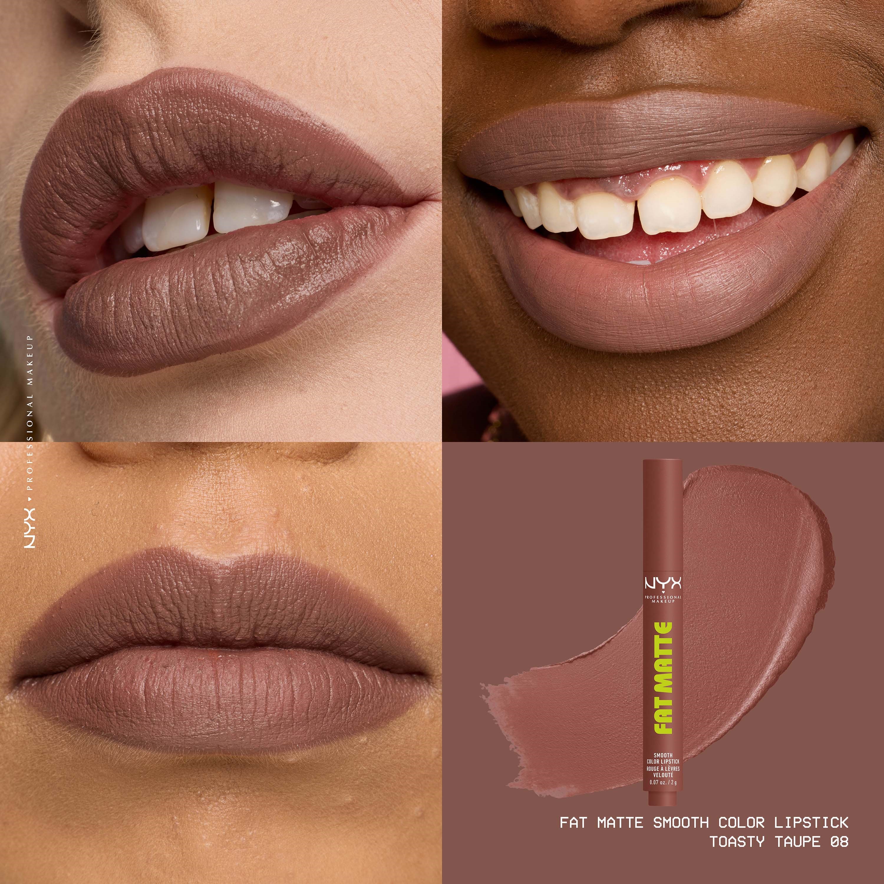 NYX PROFESSIONAL MAKEUP Fat Matte Slick Click Lip Balm 08 Toasty Taupe (obrázok 4)