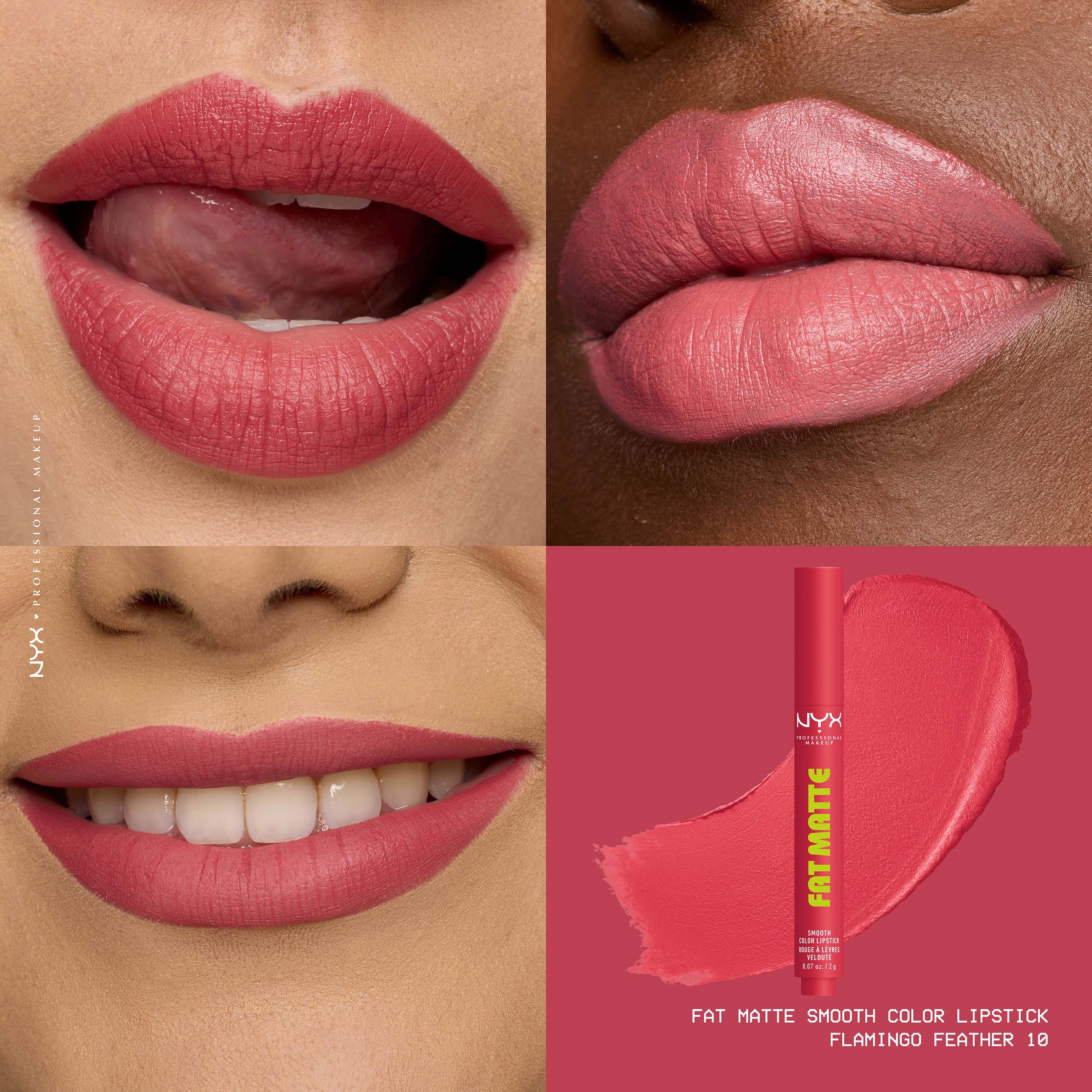 NYX PROFESSIONAL MAKEUP Fat Matte Slick Click Lip Balm 10 Flamingo Fea (obrázok 4)