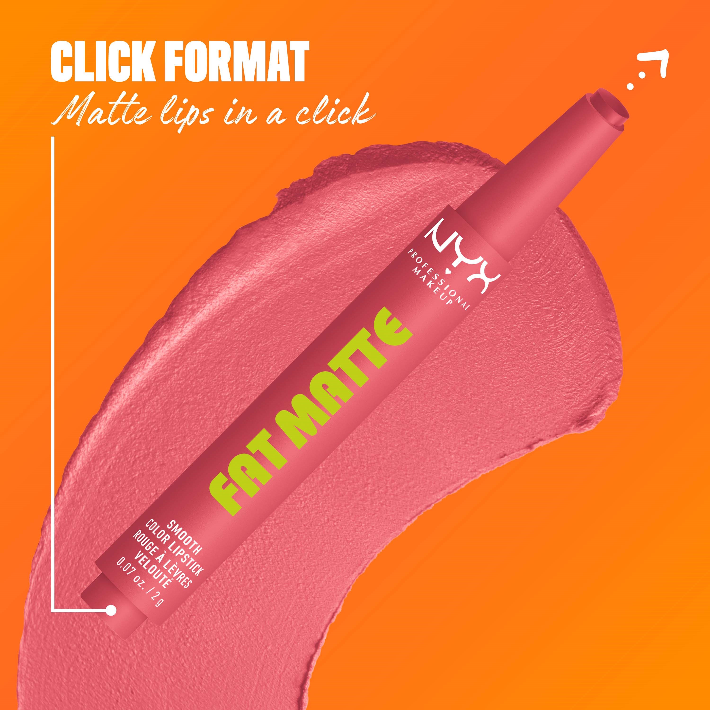 NYX PROFESSIONAL MAKEUP Fat Matte Slick Click Lip Balm 11 Pink Puff (obrázok 6)