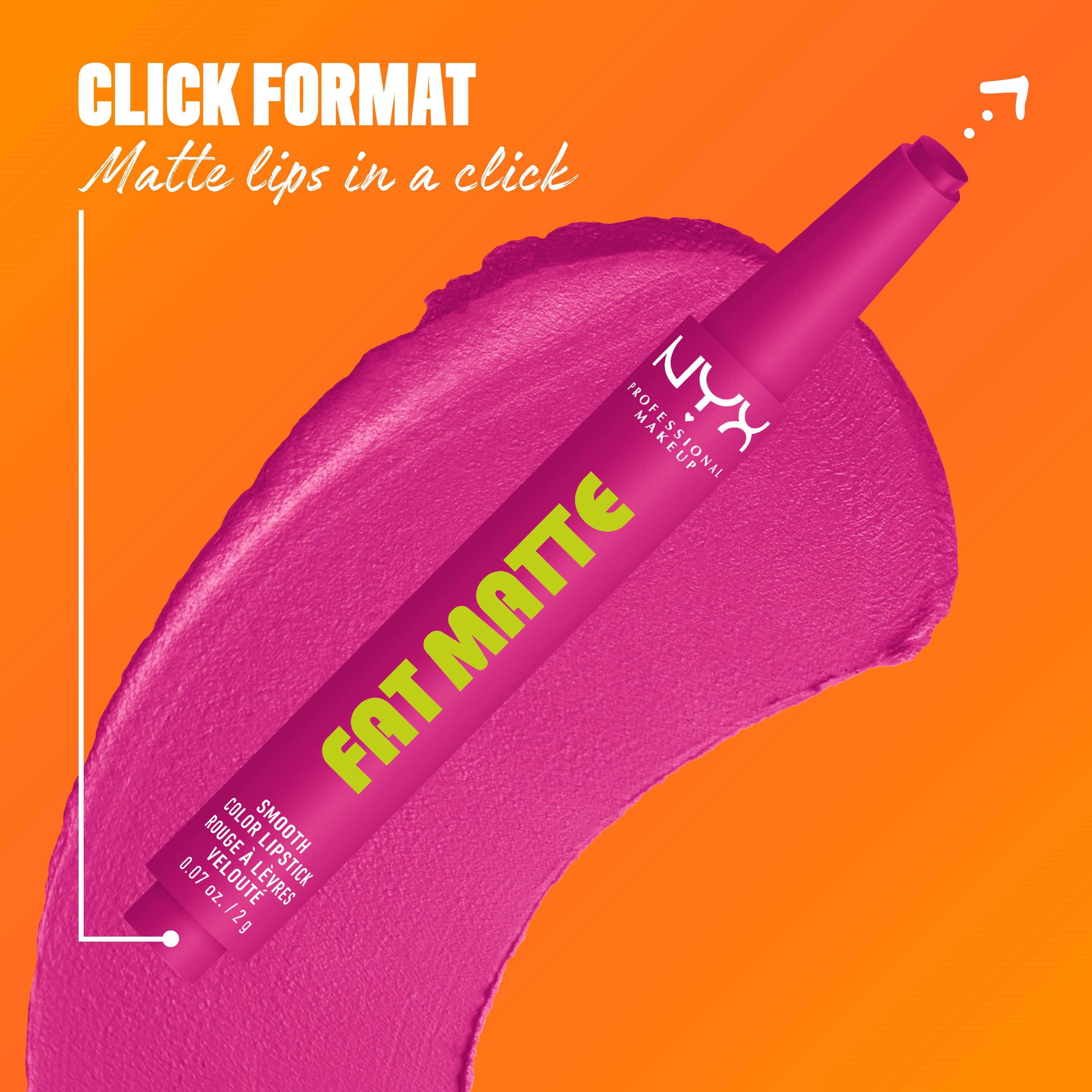 NYX PROFESSIONAL MAKEUP Fat Matte Slick Click Lip Balm 13 Fluffy Fuchs (obrázok 6)