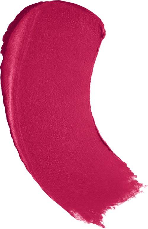 En djärv, rosa, böjd penseldrag eller färgstrek på vit bakgrund.