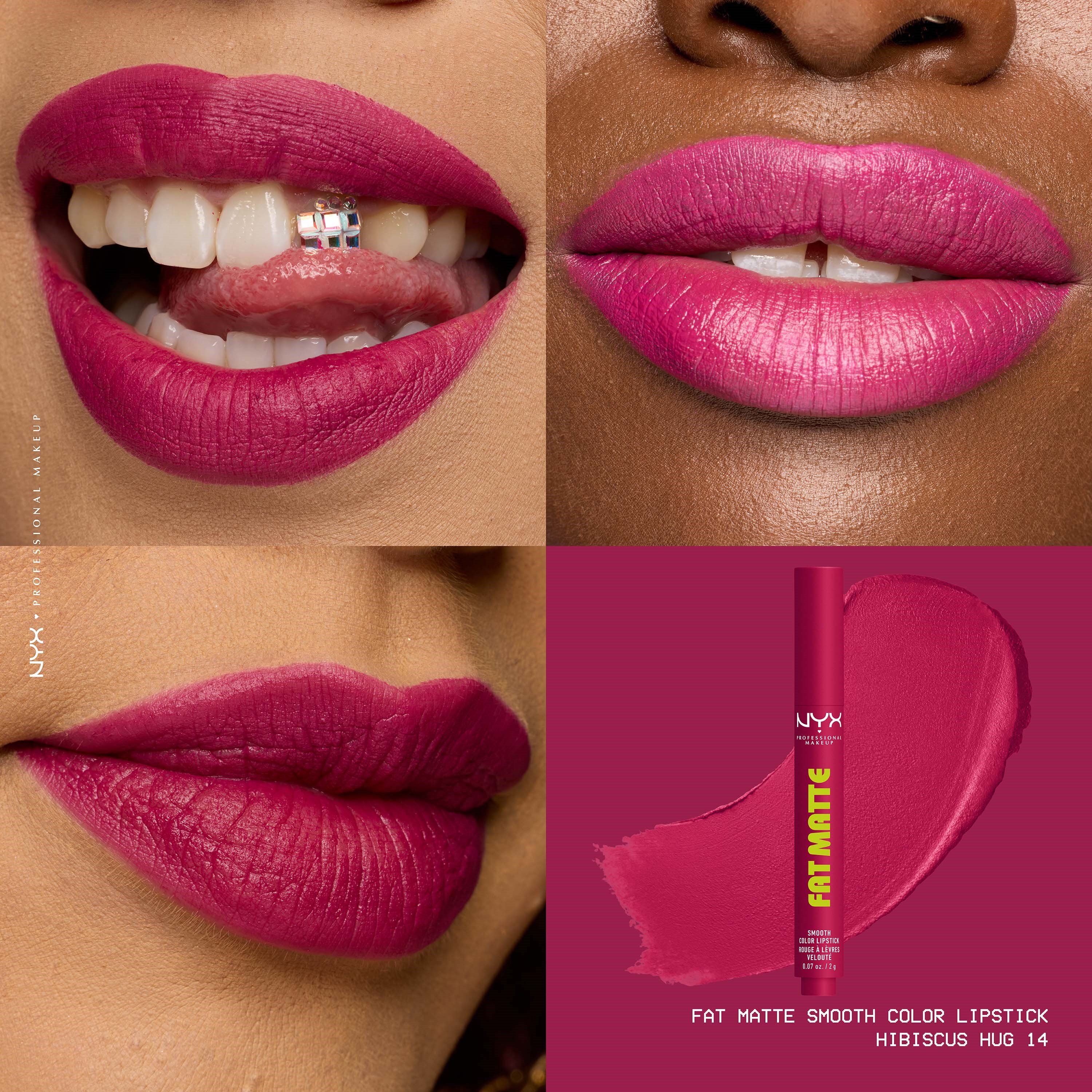NYX PROFESSIONAL MAKEUP Fat Matte Slick Click Lip Balm 14 Hibiscus Hug (obrázok 4)