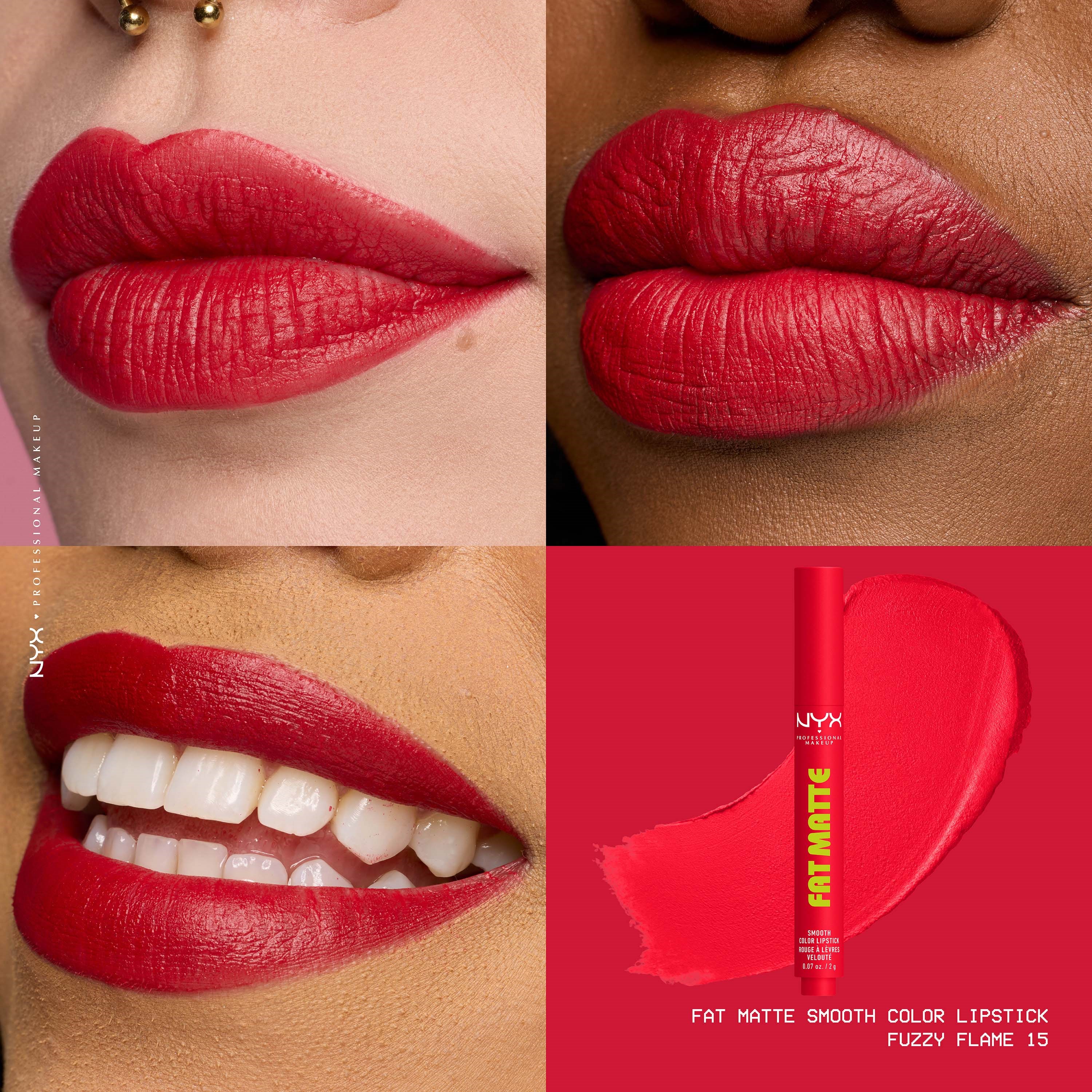 NYX PROFESSIONAL MAKEUP Fat Matte Slick Click Lip Balm 15 Fuzzy Flame (obrázok 4)