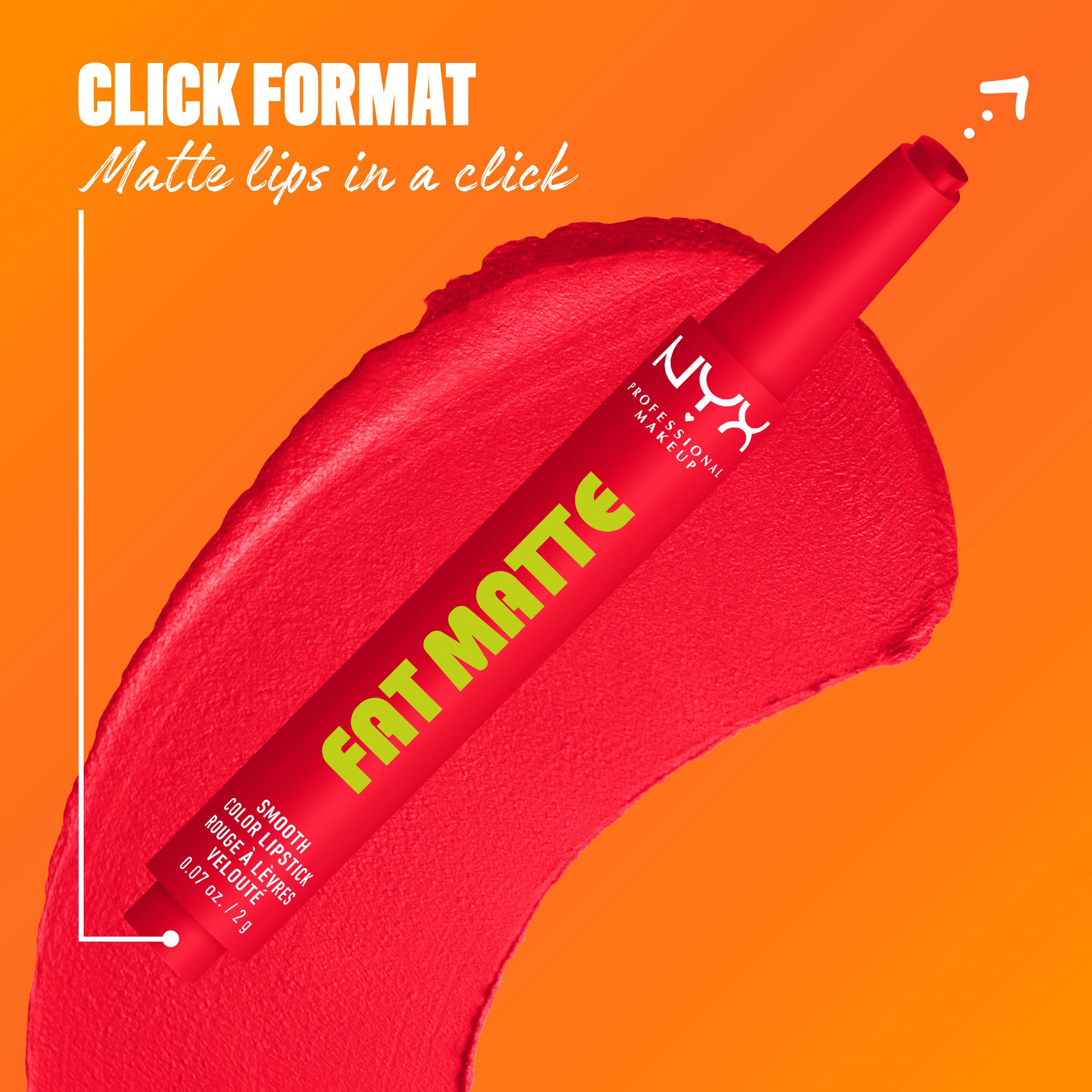 NYX PROFESSIONAL MAKEUP Fat Matte Slick Click Lip Balm 15 Fuzzy Flame (obrázok 6)