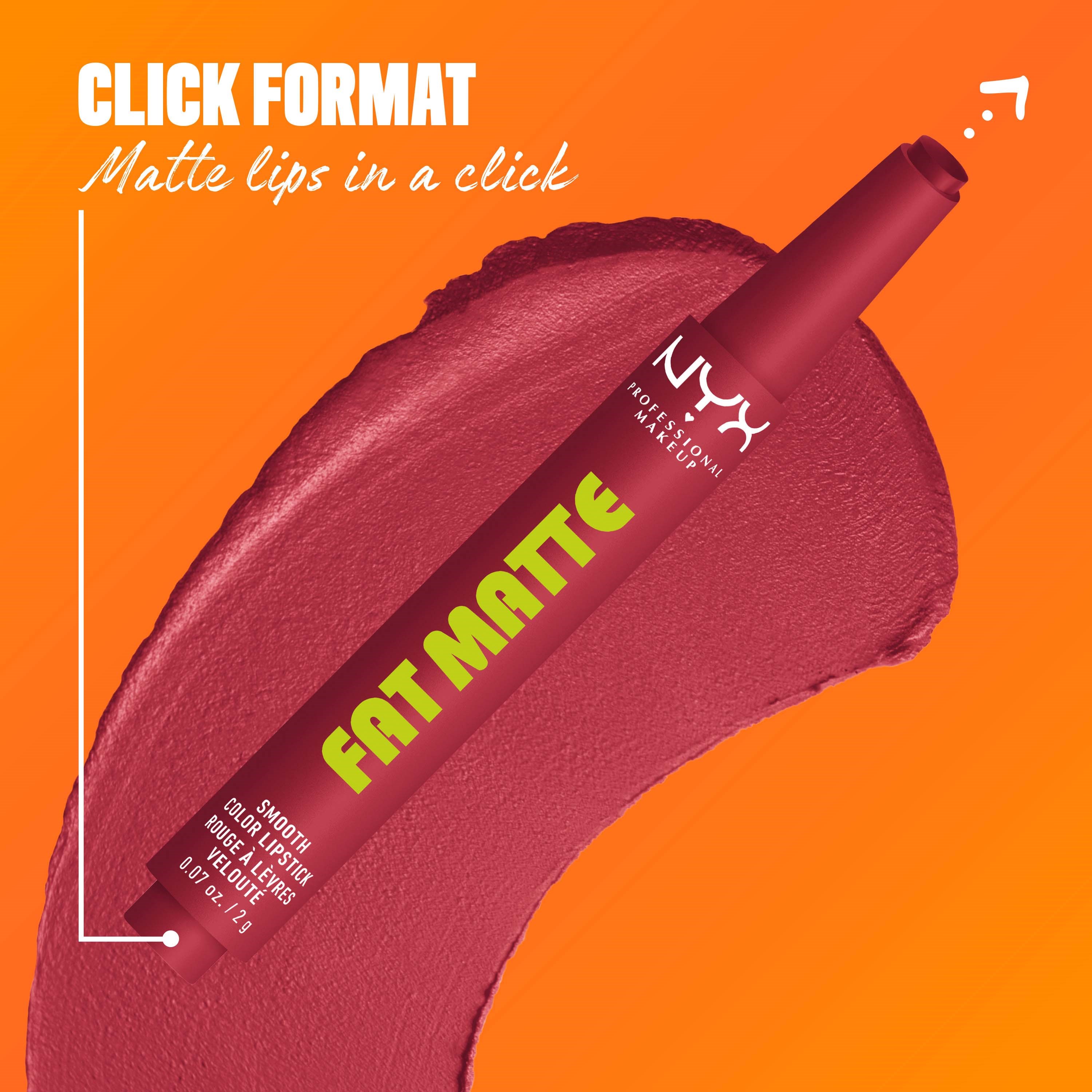 NYX PROFESSIONAL MAKEUP Fat Matte Slick Click Lip Balm 16 Plushin' Plu (obrázok 6)