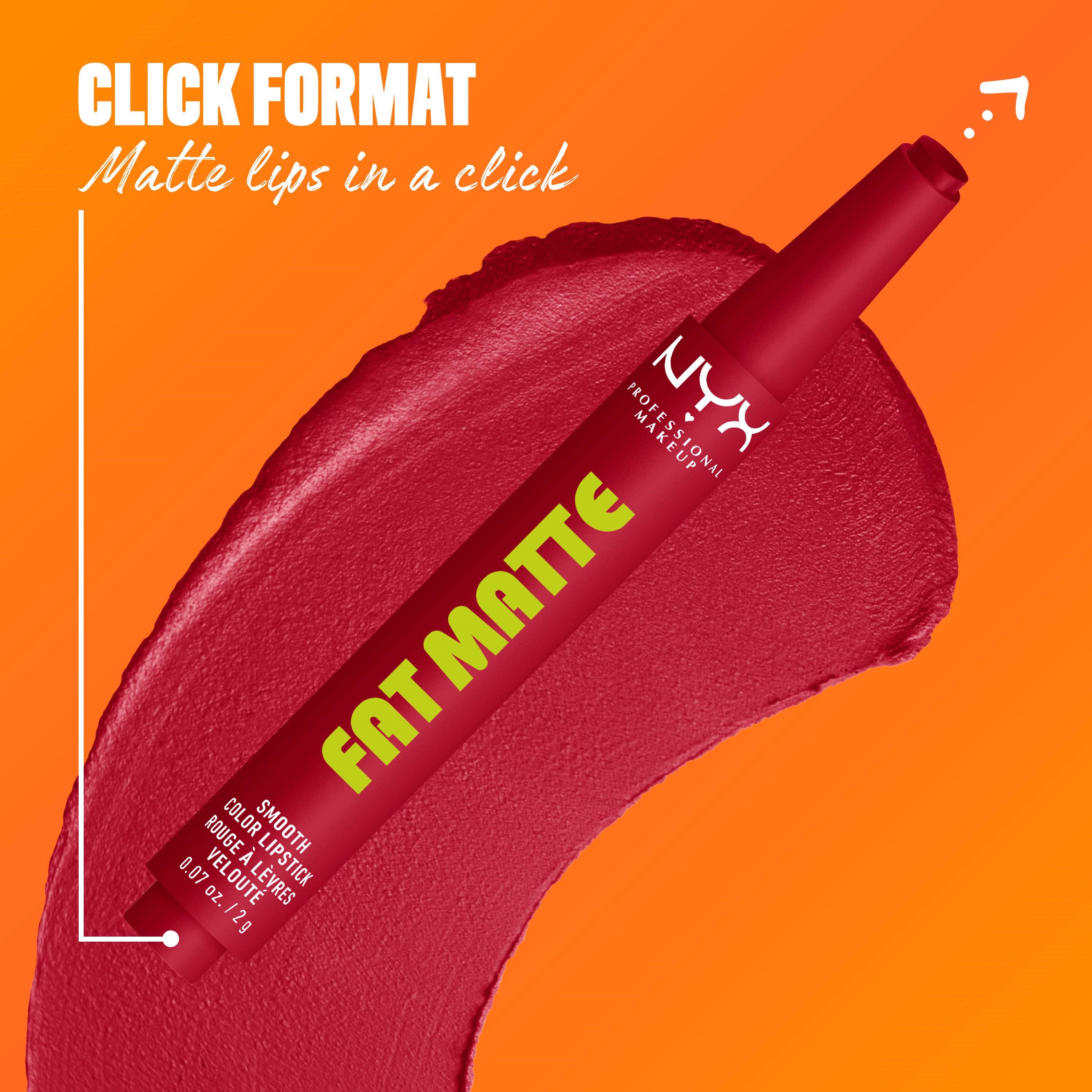 NYX PROFESSIONAL MAKEUP Fat Matte Slick Click Lip Balm 17 Scarlet Snug (obrázok 6)