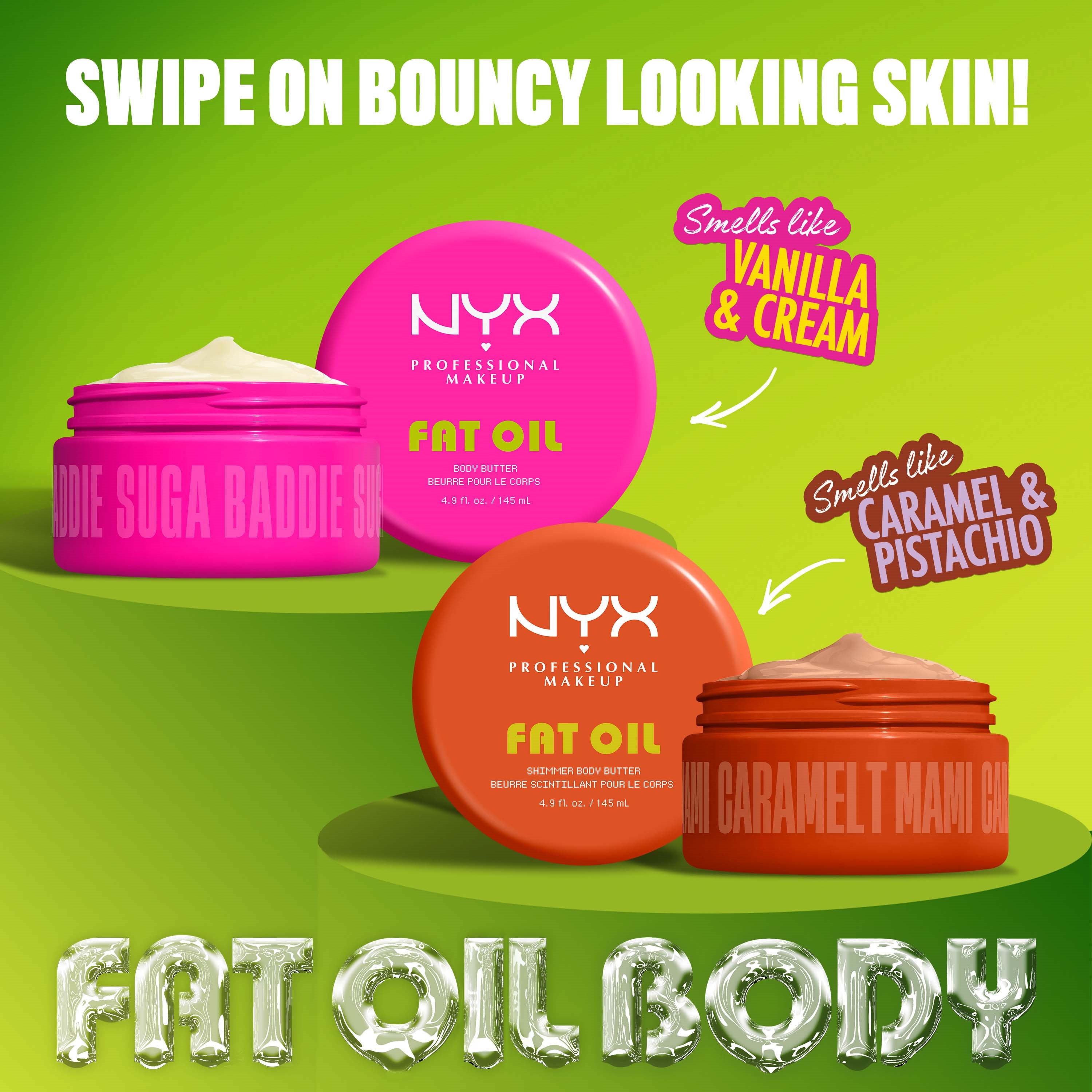 NYX PROFESSIONAL MAKEUP Fat Oil Body Butter Caramelt Mami (obrázok 7)