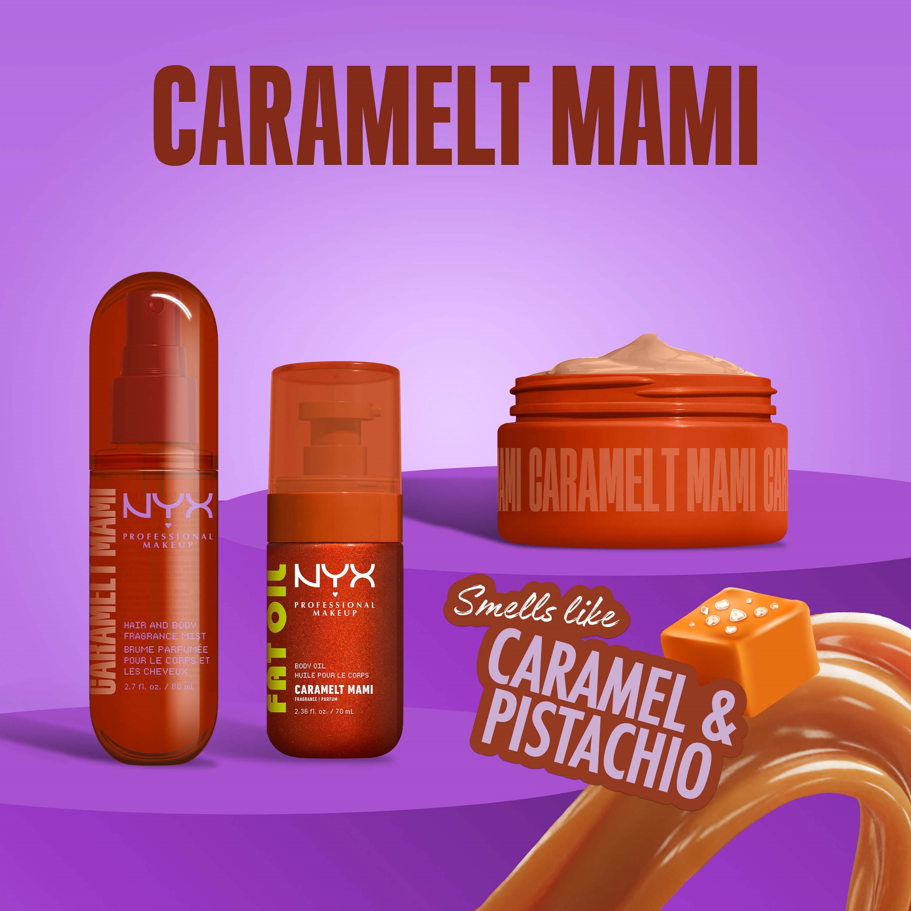 NYX PROFESSIONAL MAKEUP Fat Oil Body Oil Caramelt Mami (obrázok 10)