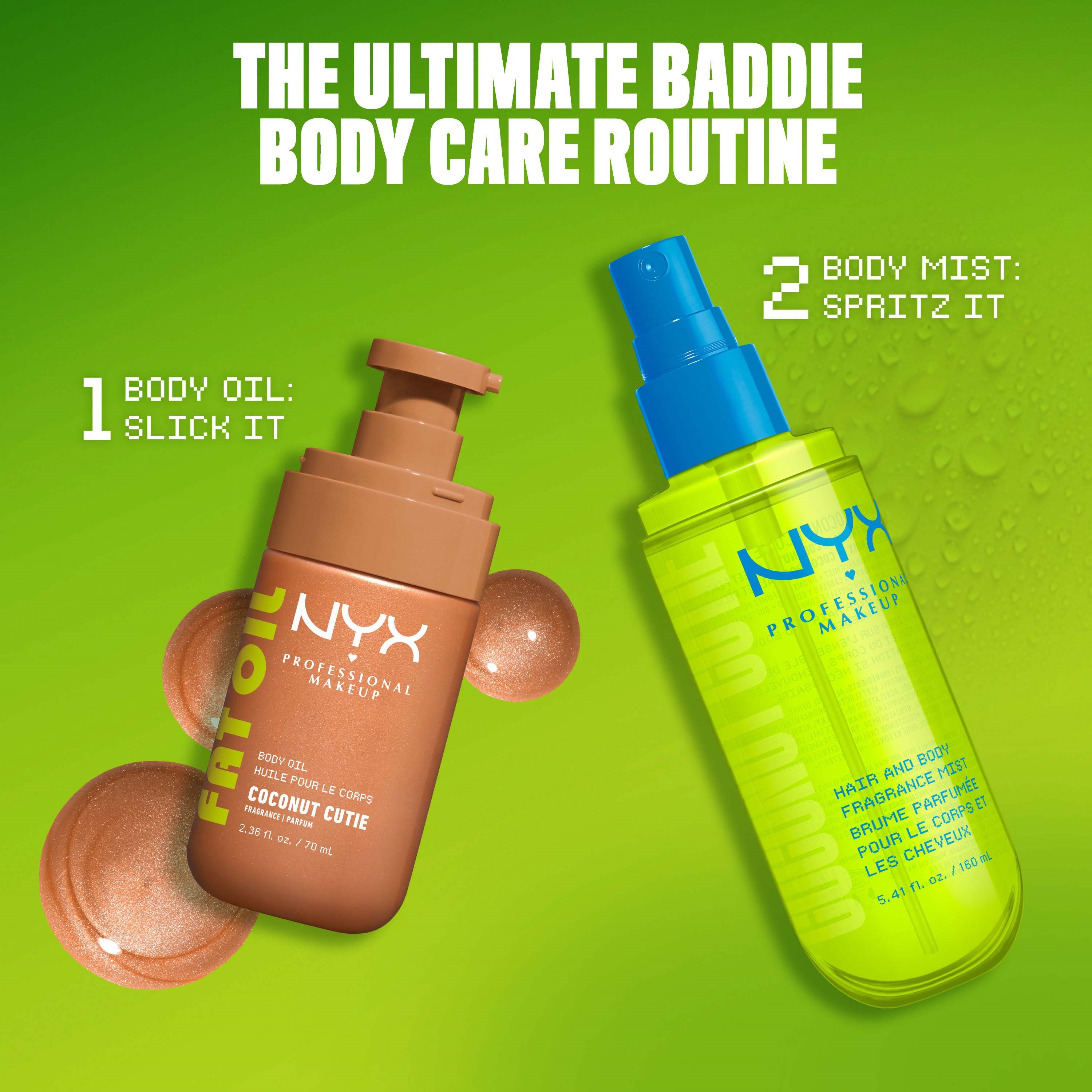 NYX PROFESSIONAL MAKEUP Fat Oil Body Oil Coconut Cutie (obrázok 8)