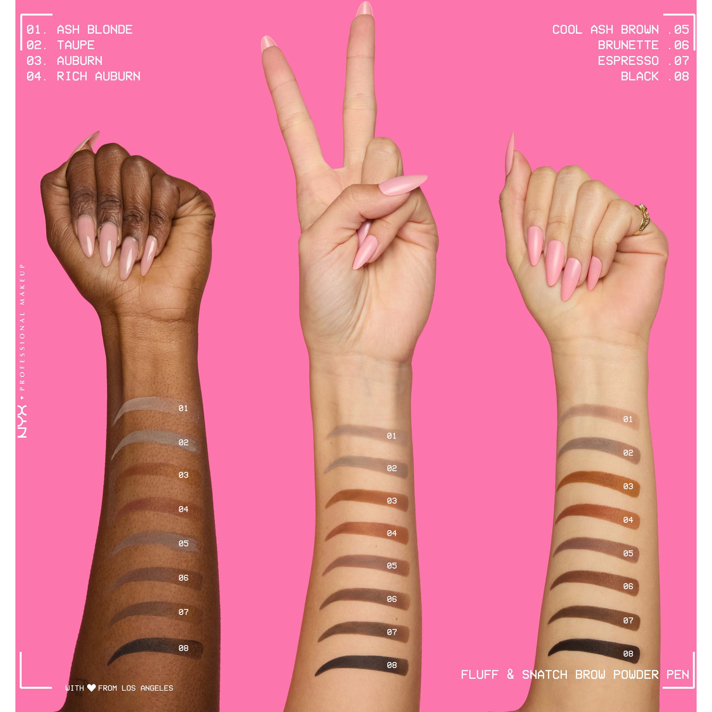 NYX PROFESSIONAL MAKEUP Fluff & Snatch Brow Powder Pen 07 Espresso (obrázok 5)
