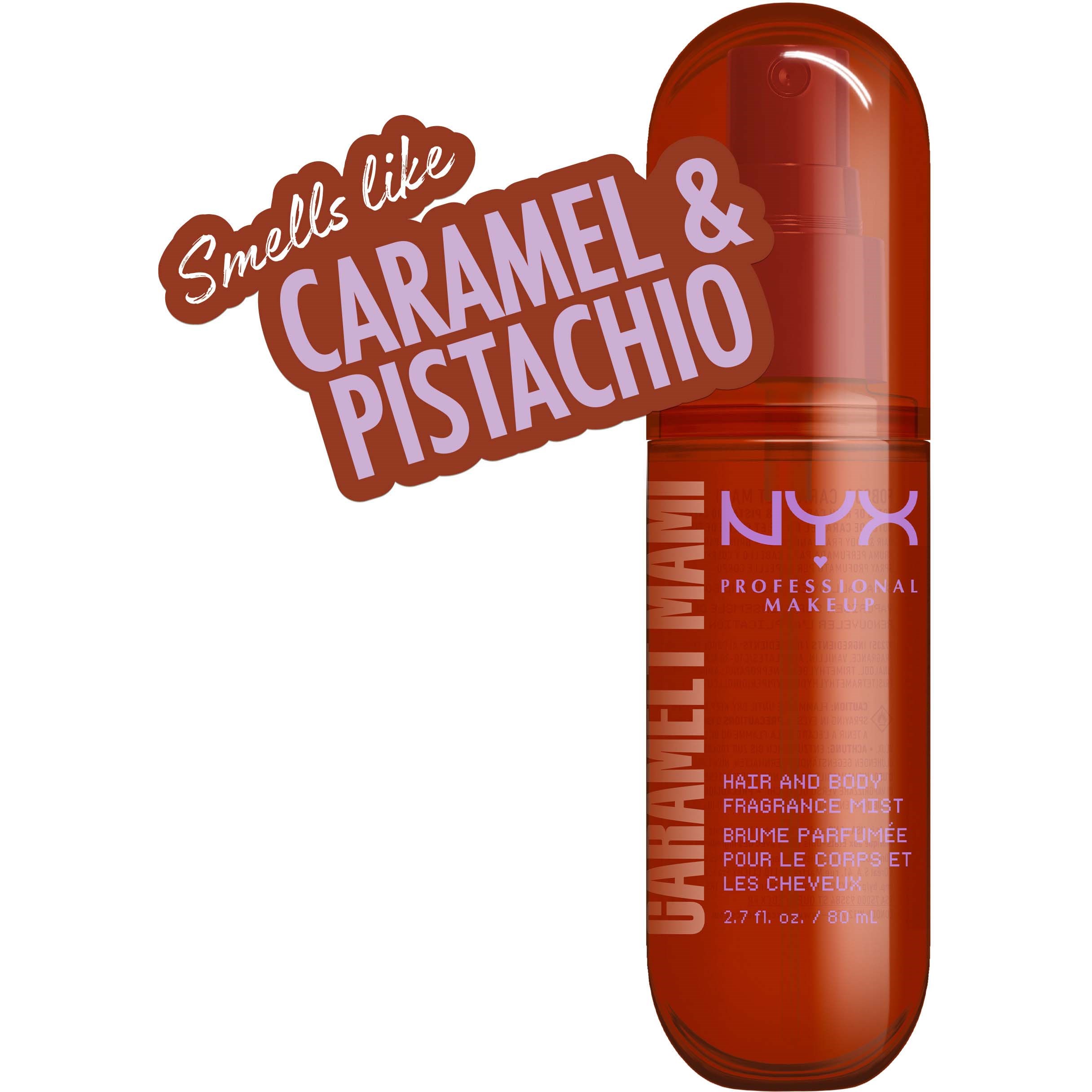 NYX PROFESSIONAL MAKEUP Hair And Body Fragrance Mist Caramelt Mami (obrázok 7)