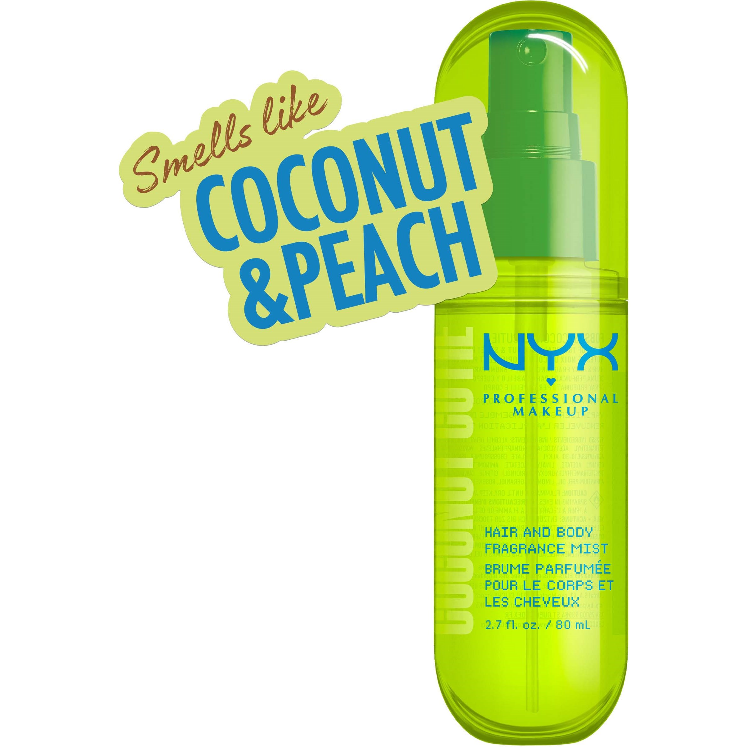NYX PROFESSIONAL MAKEUP Hair And Body Fragrance Mist Coconut Cutie (obrázok 7)