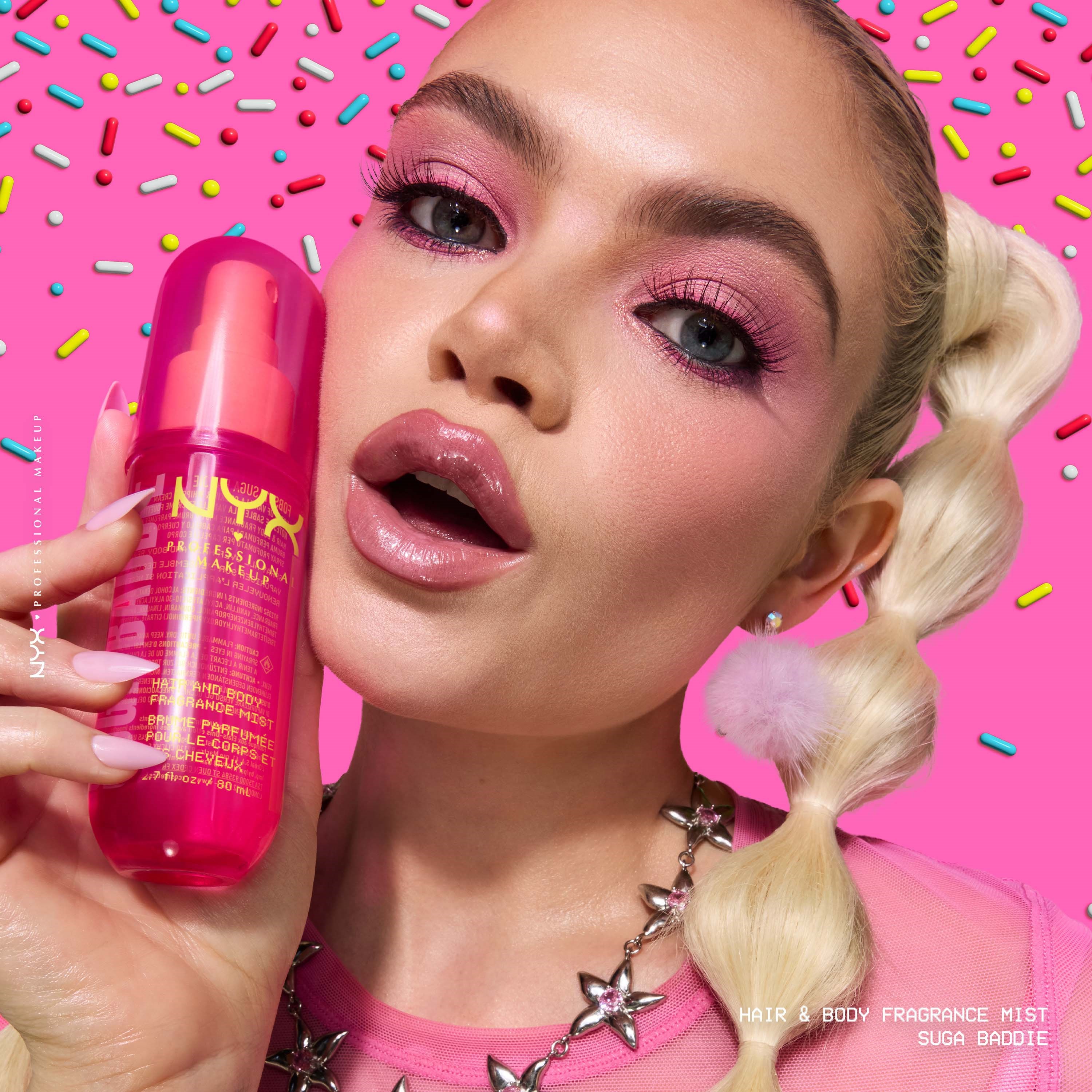 NYX PROFESSIONAL MAKEUP Hair And Body Fragrance Mist Suga Baddie (obrázok 3)