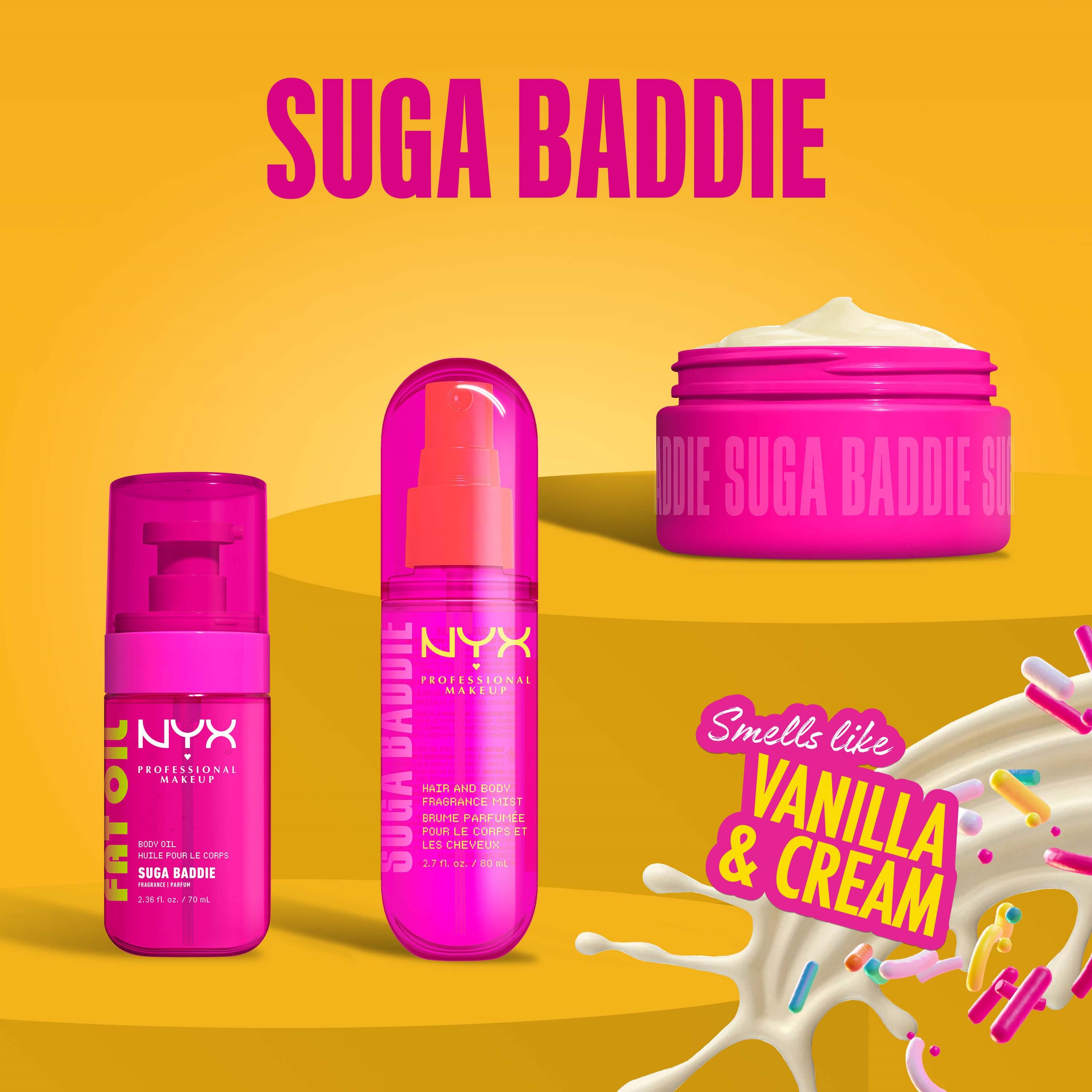 NYX PROFESSIONAL MAKEUP Hair And Body Fragrance Mist Suga Baddie (obrázok 5)