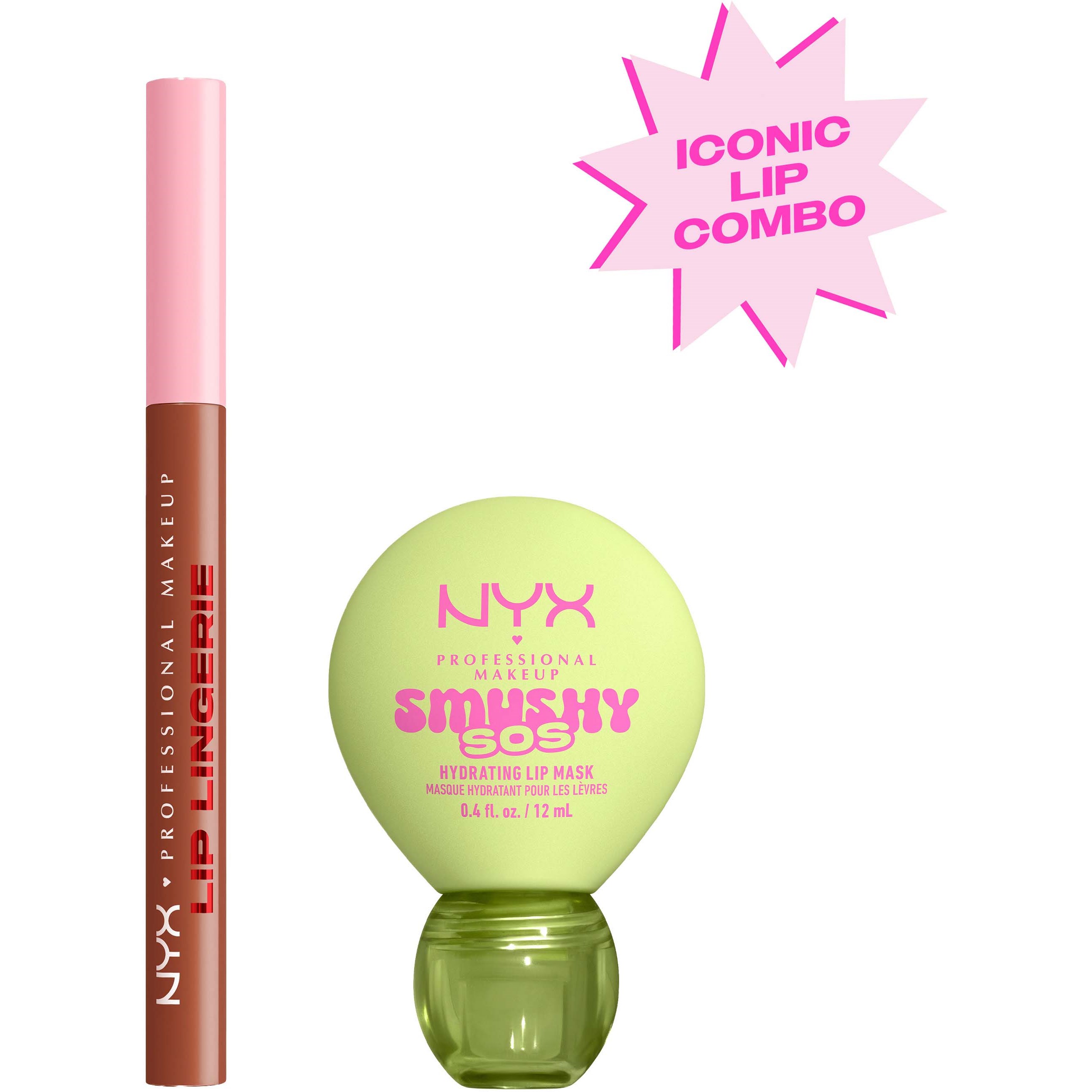 NYX PROFESSIONAL MAKEUP Hydra Drop Lip Combo 02 Naughty Nude + 01 Green Sereni-Tea