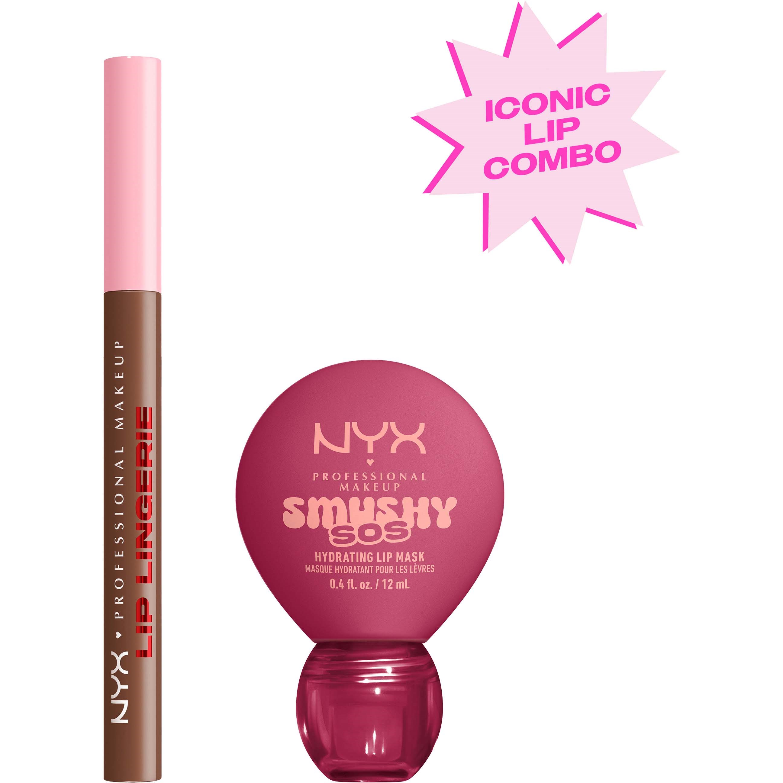 NYX PROFESSIONAL MAKEUP Hydra Drop Lip Combo 06 Up To No Good + 06 Rose Recharge