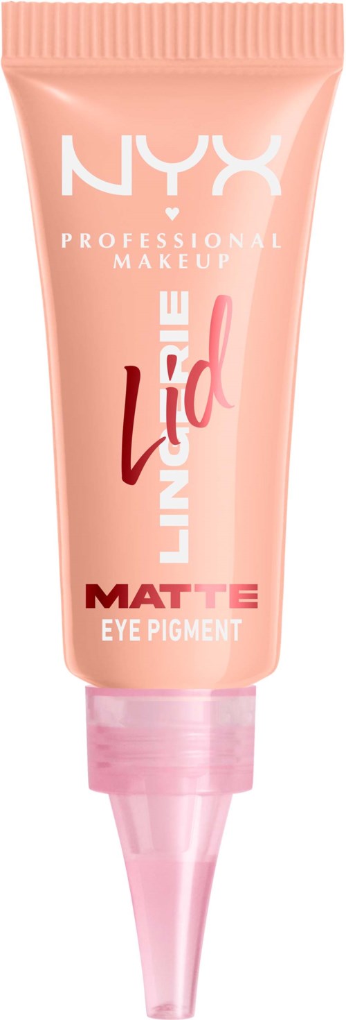 Pink tub med NYX professionell makeup flytande läppstift med matt finish och applikatorspets.