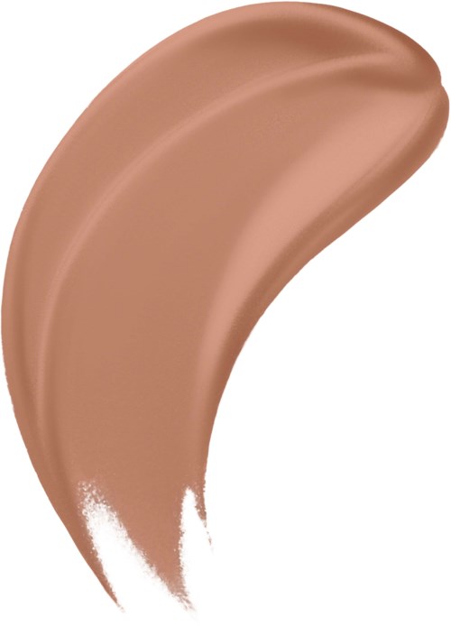 En provbubbla av beige foundation eller concealer med en slät, krämig konsistens.