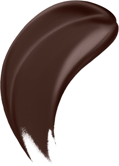 En färgprov av krämig bruna läppstift eller makeup på vit bakgrund.