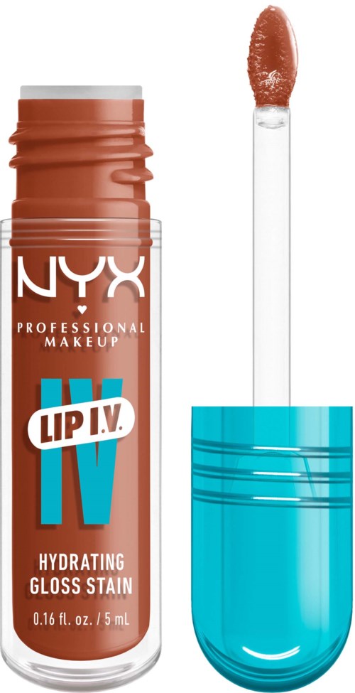 NYX PROFESSIONAL MAKEUP Lip I.V. Hydrating Gloss Stain Lip Gloss 01 Caramel Drip