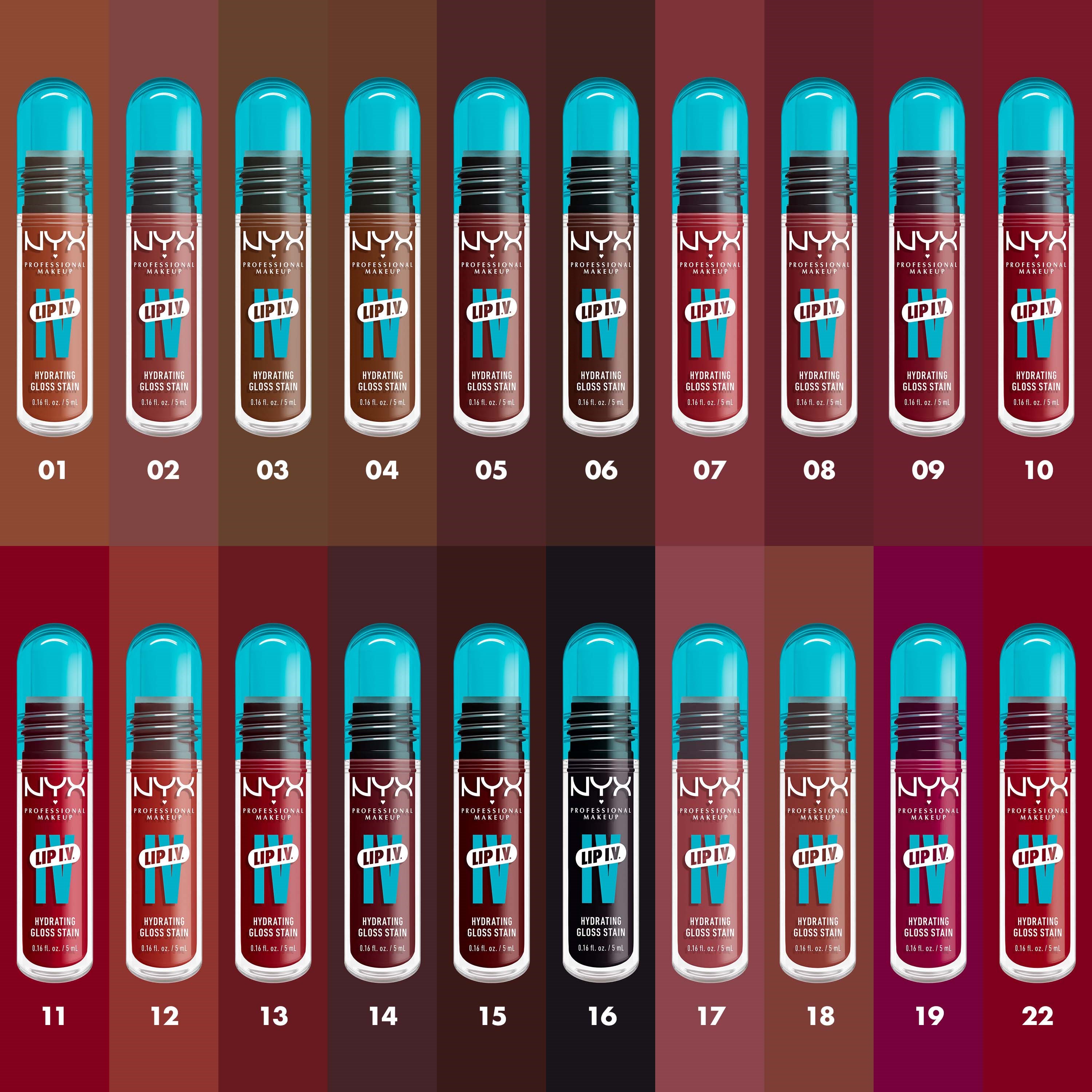 NYX PROFESSIONAL MAKEUP Lip I.V. Hydrating Gloss Stain Lip Gloss 17 Pe (obrázok 10)