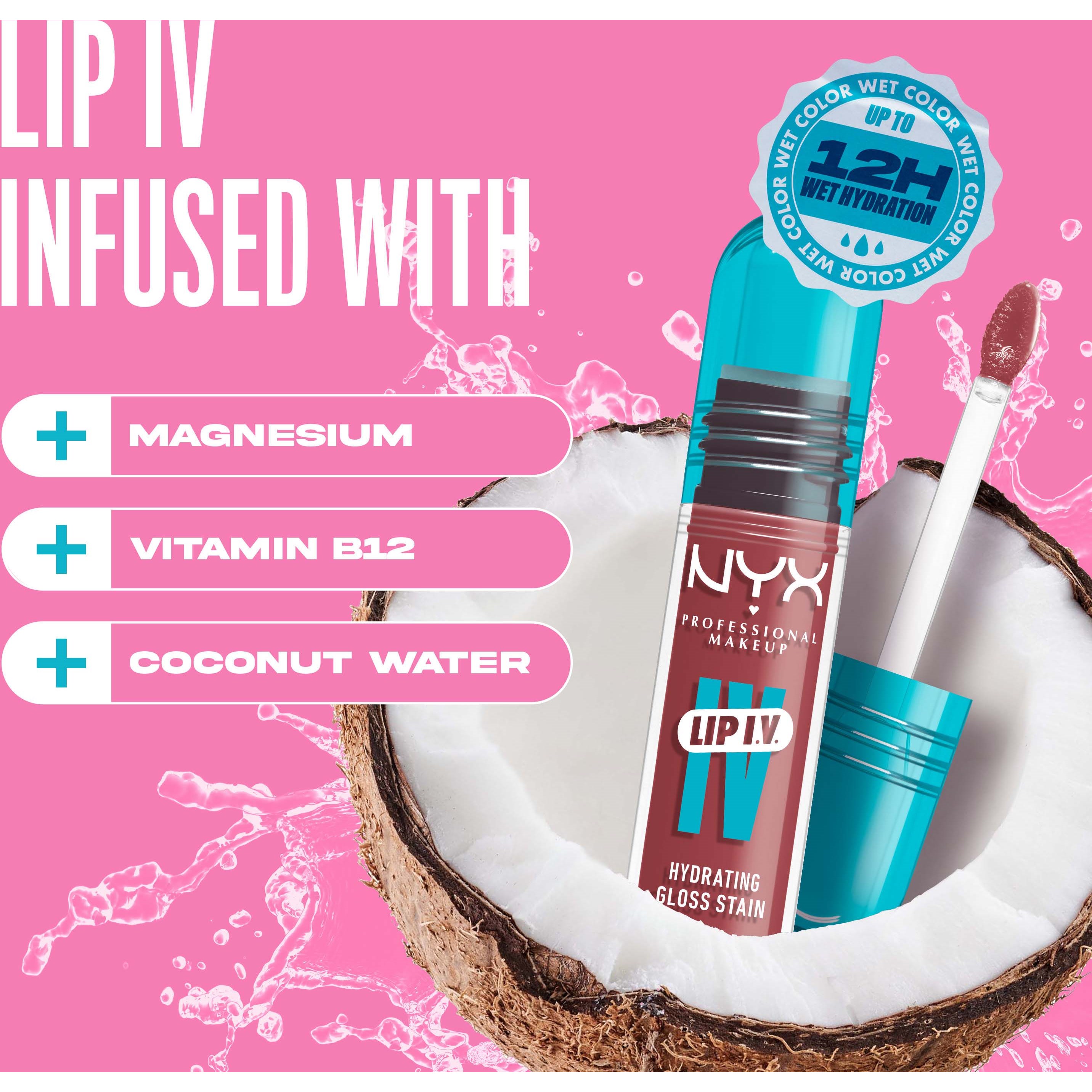 NYX PROFESSIONAL MAKEUP Lip I.V. Hydrating Gloss Stain Lip Gloss 17 Pe (obrázok 8)