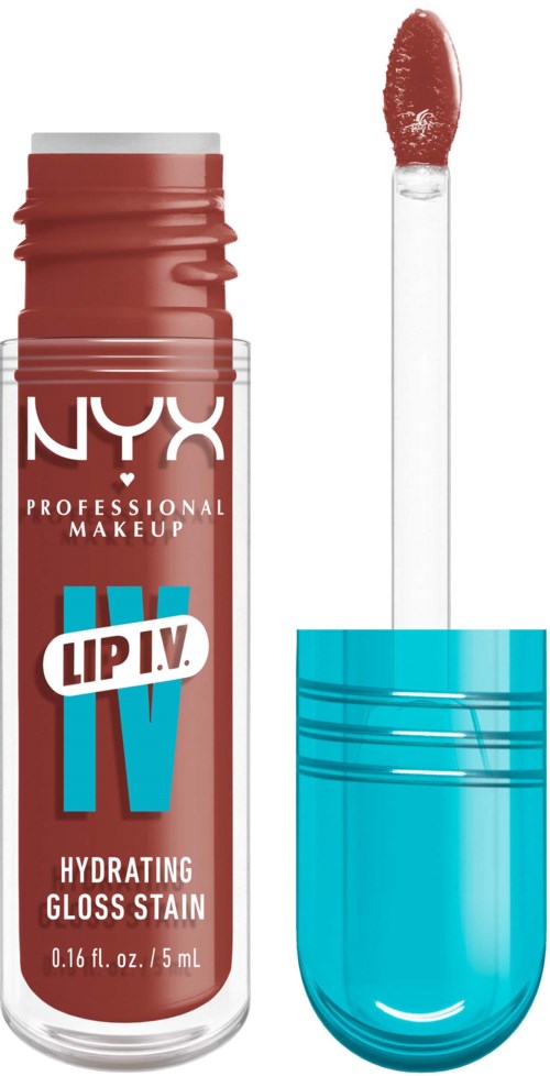 NYX PROFESSIONAL MAKEUP Lip I.V. Hydrating Gloss Stain Lip Gloss 18 Drippin' Nude
