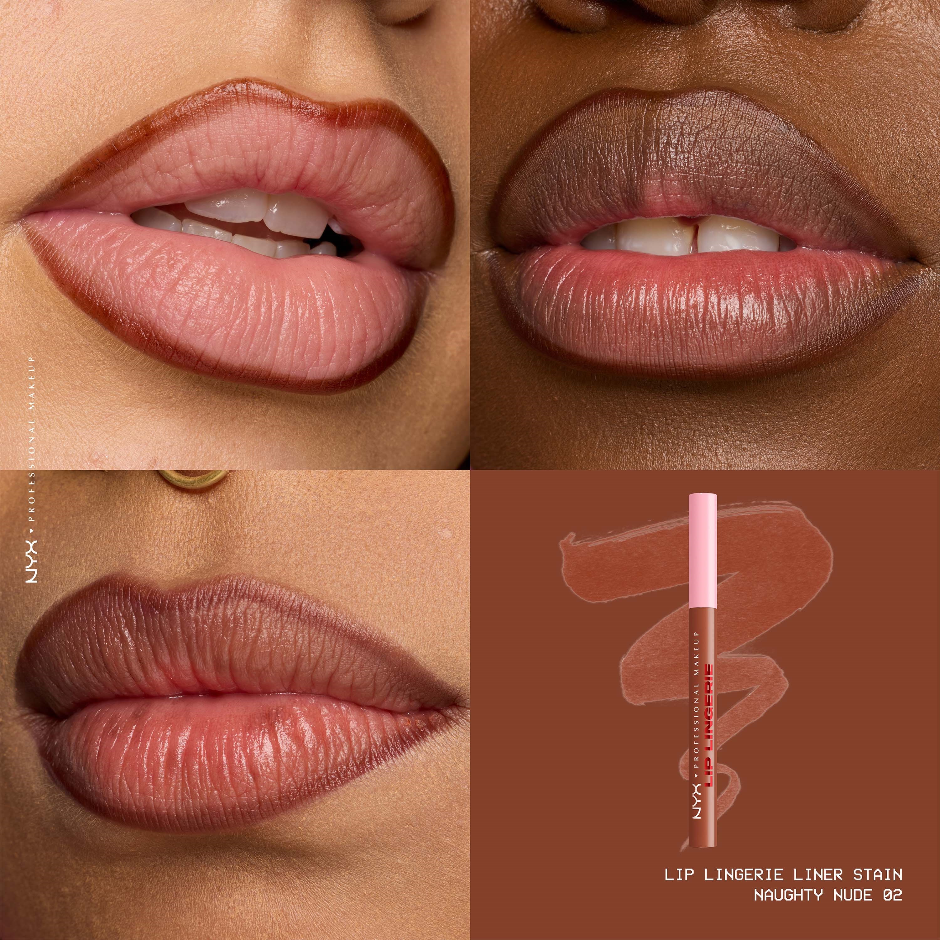 NYX PROFESSIONAL MAKEUP Lip Lingerie Liner Stain 02 Naughty Nude (obrázok 4)