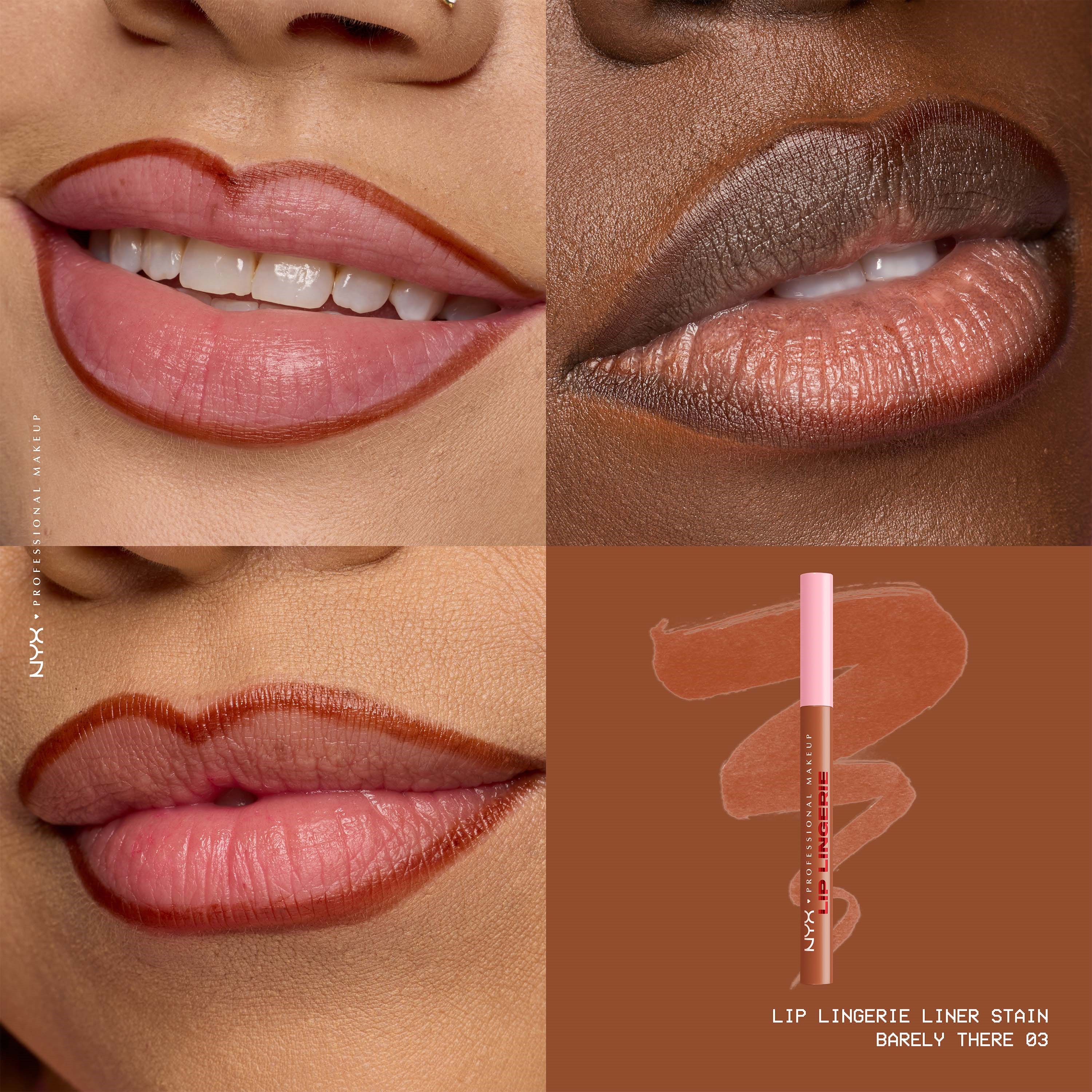 NYX PROFESSIONAL MAKEUP Lip Lingerie Liner Stain 03 Barely There (obrázok 4)