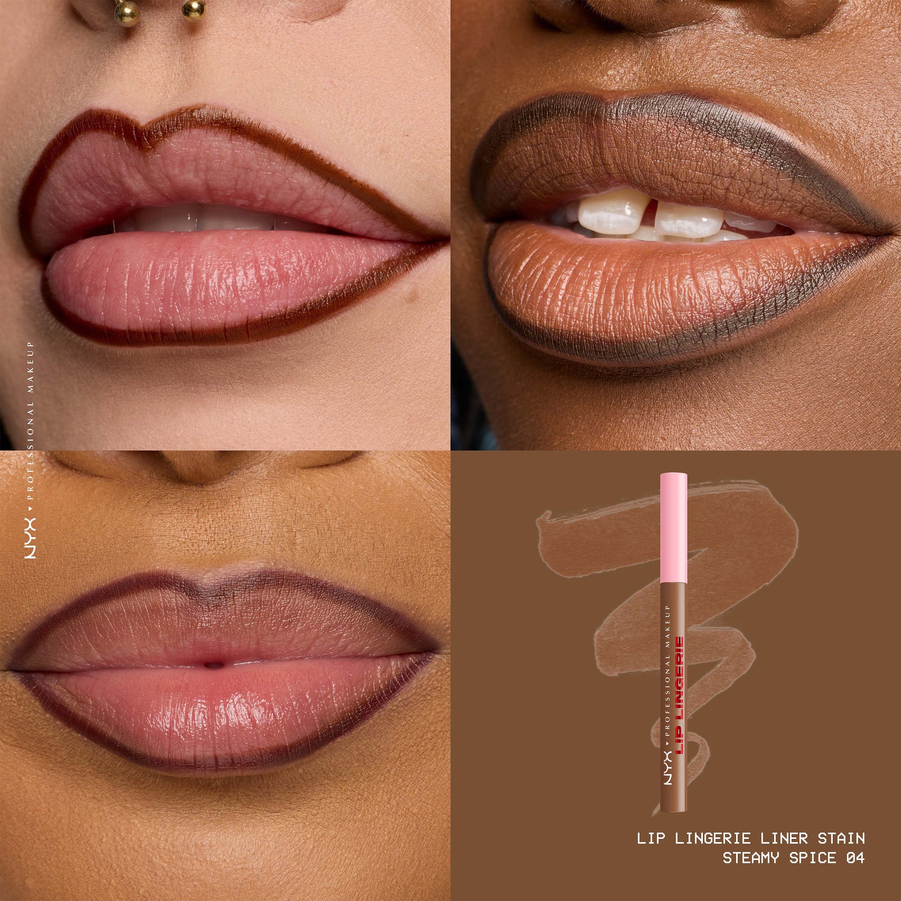 NYX PROFESSIONAL MAKEUP Lip Lingerie Liner Stain 04 Steamy Spice (obrázok 4)