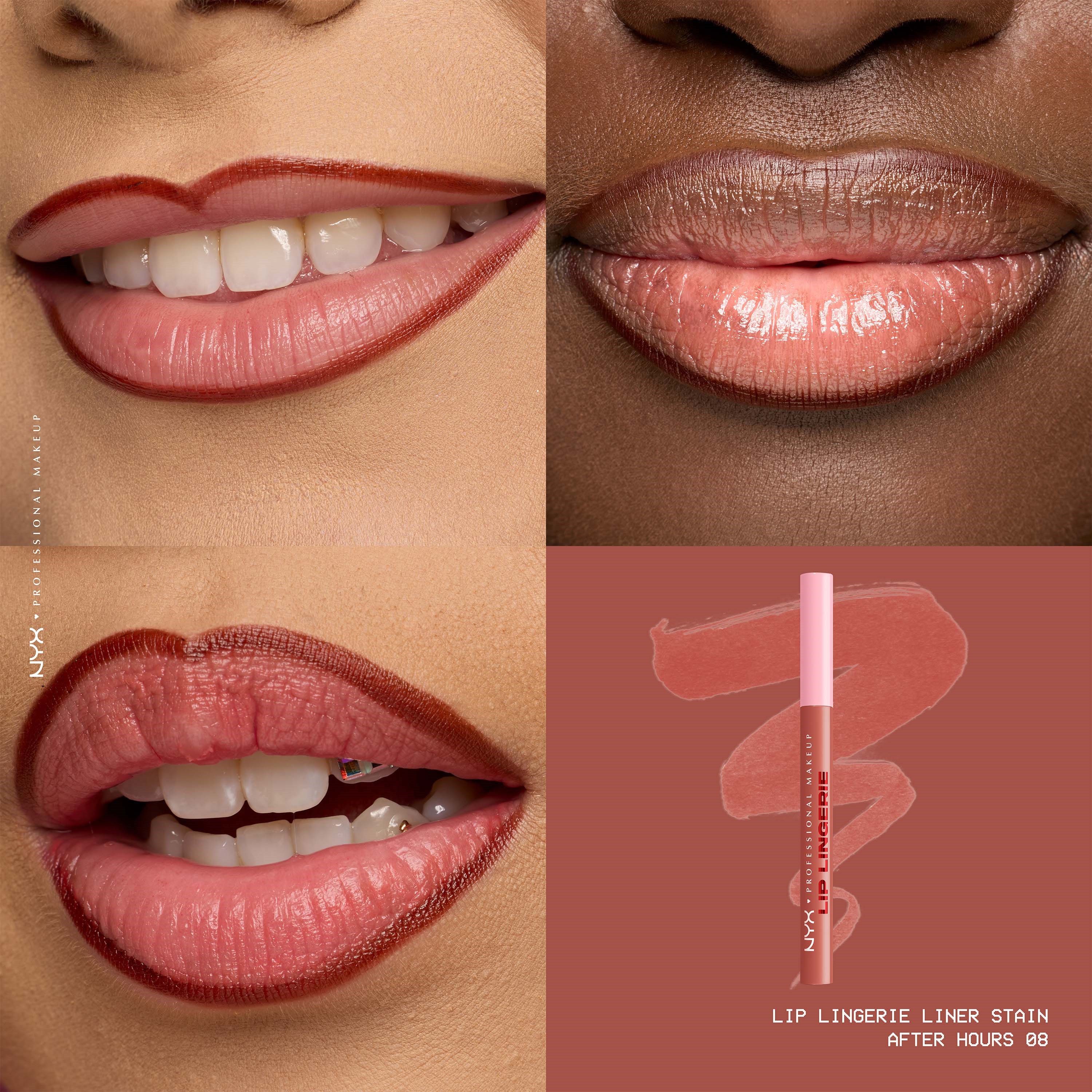 NYX PROFESSIONAL MAKEUP Lip Lingerie Liner Stain 08 After Hour (obrázok 4)
