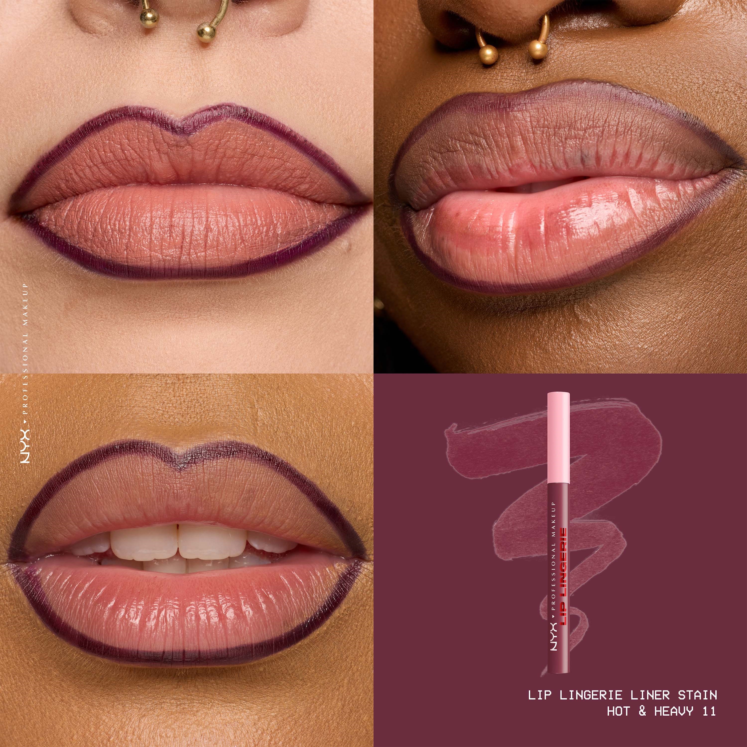 NYX PROFESSIONAL MAKEUP Lip Lingerie Liner Stain 11 Hot N Heavy (obrázok 4)