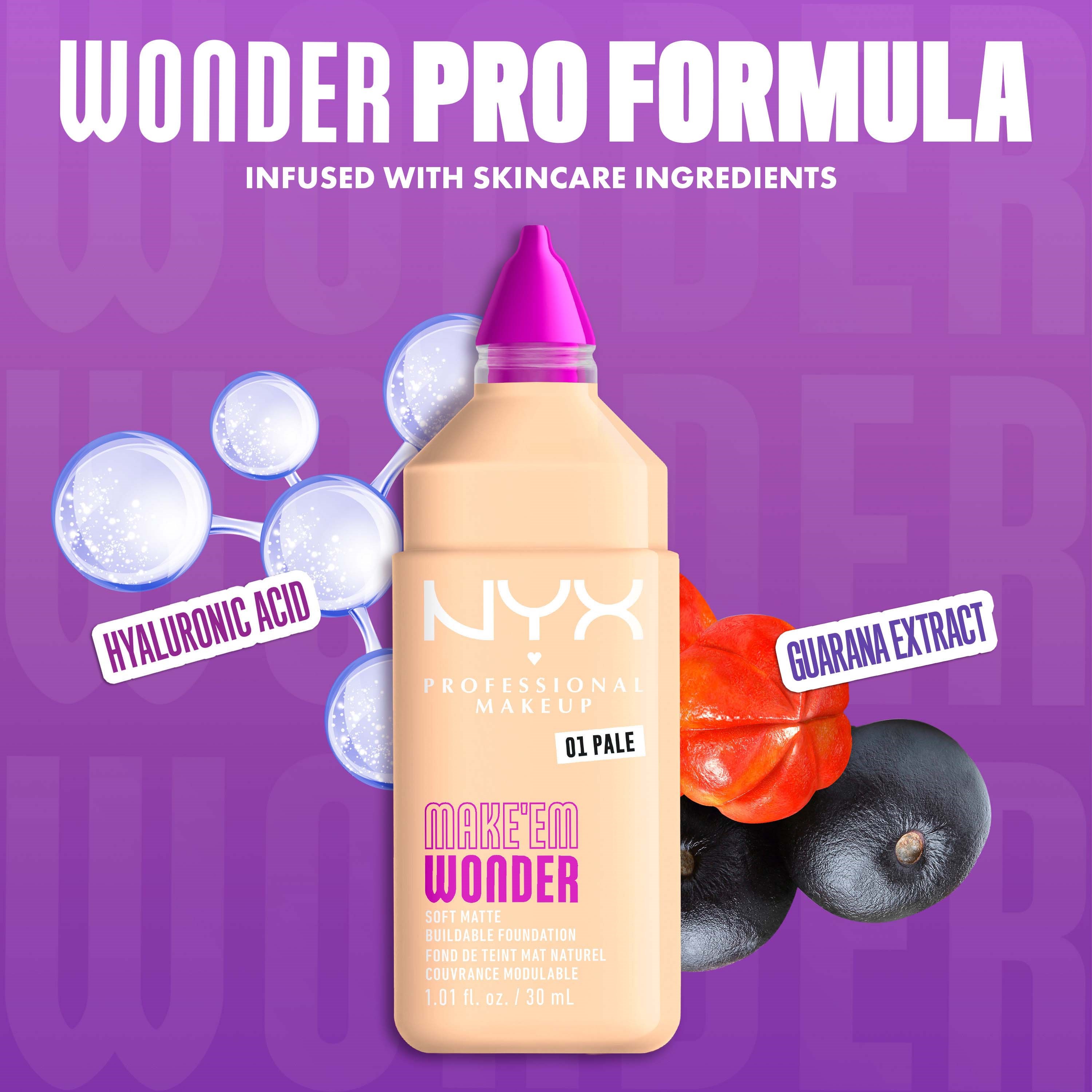 NYX PROFESSIONAL MAKEUP Make Em Wonder Foundation 01 Pale (obrázok 5)