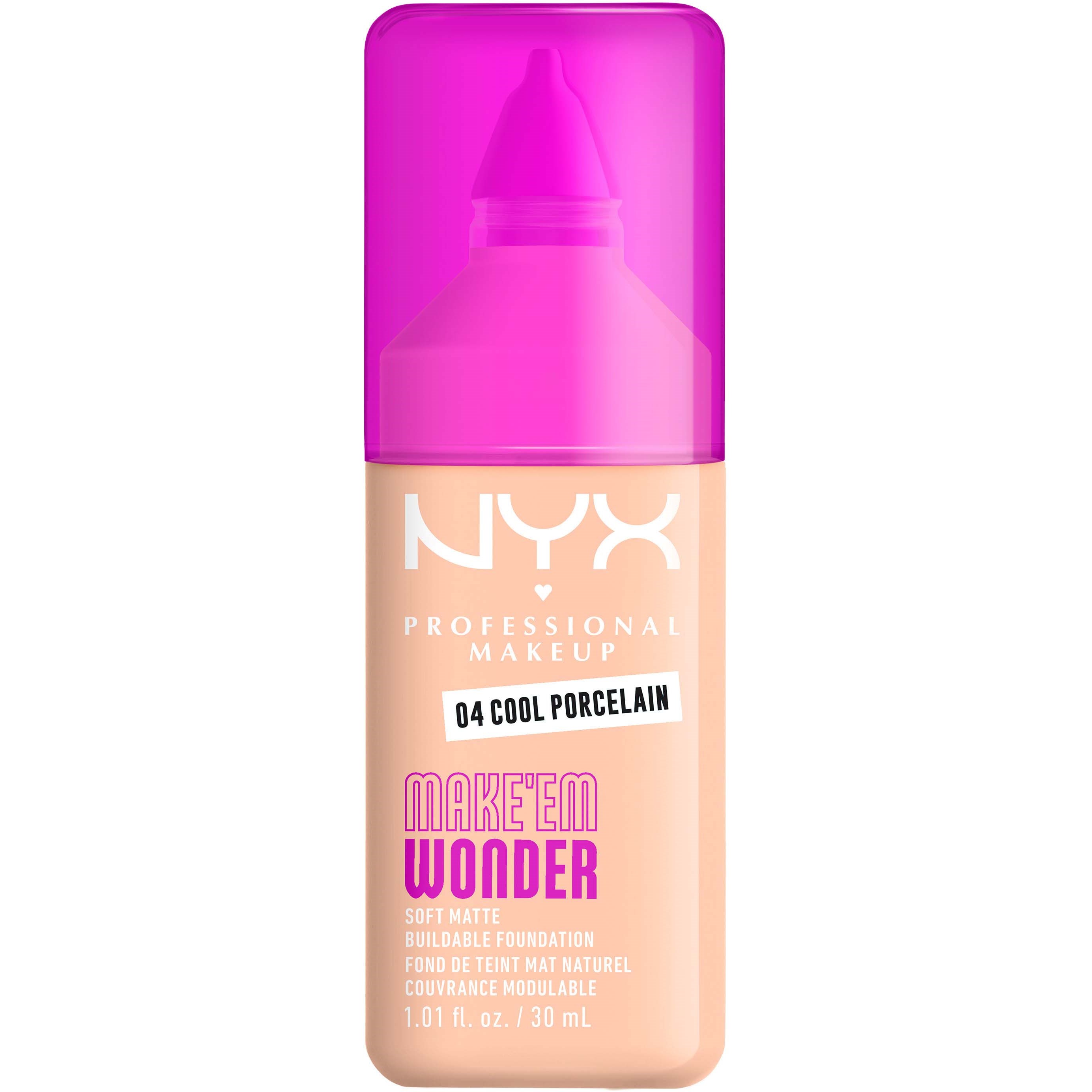 NYX Professional Makeup Make Em Wonder Foundation 04 Cool Porcelain - 30 ml