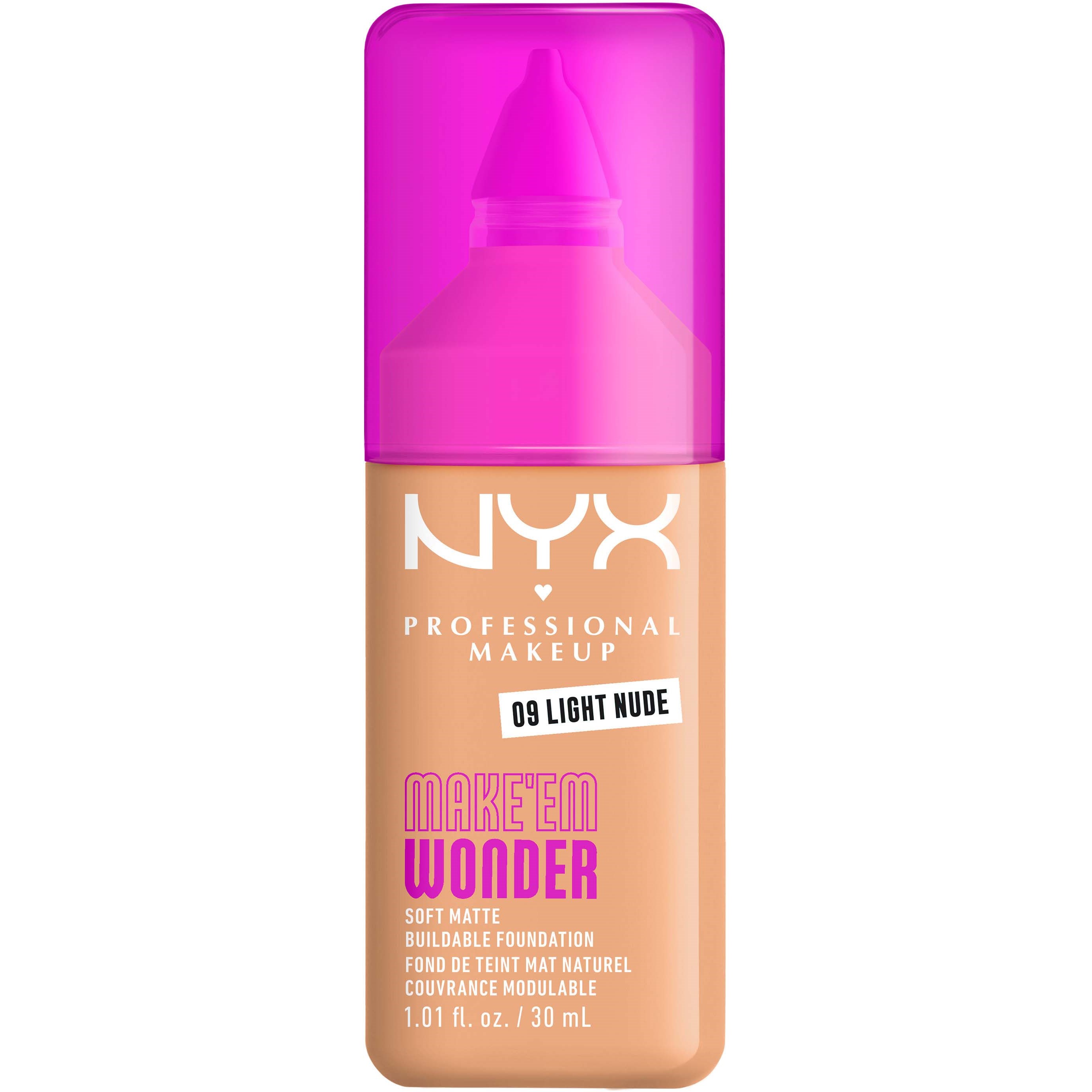 NYX Professional Makeup Make Em Wonder Foundation 09 Light Nude - 30 ml