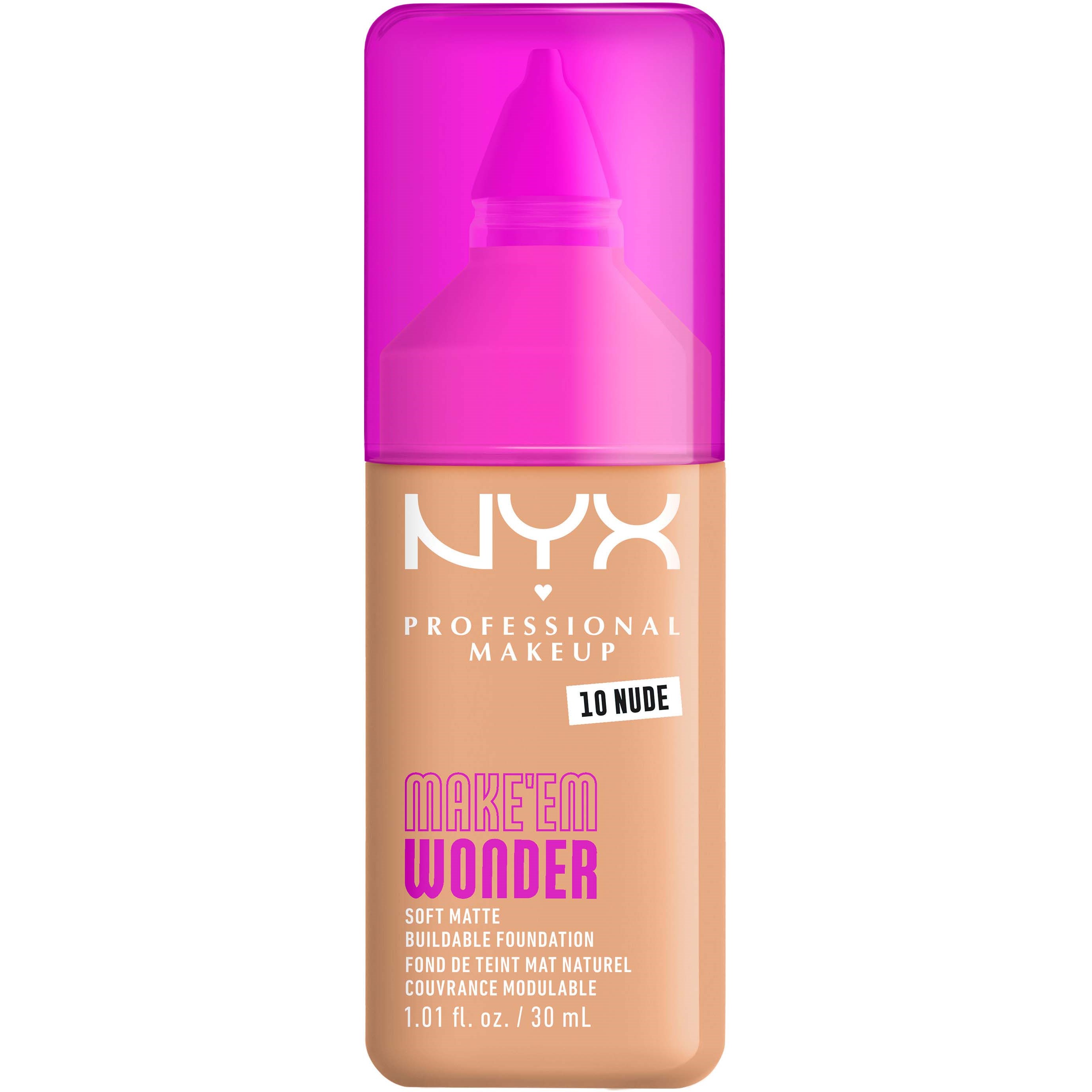 NYX Professional Makeup Make Em Wonder Foundation 10 Nude - 30 ml
