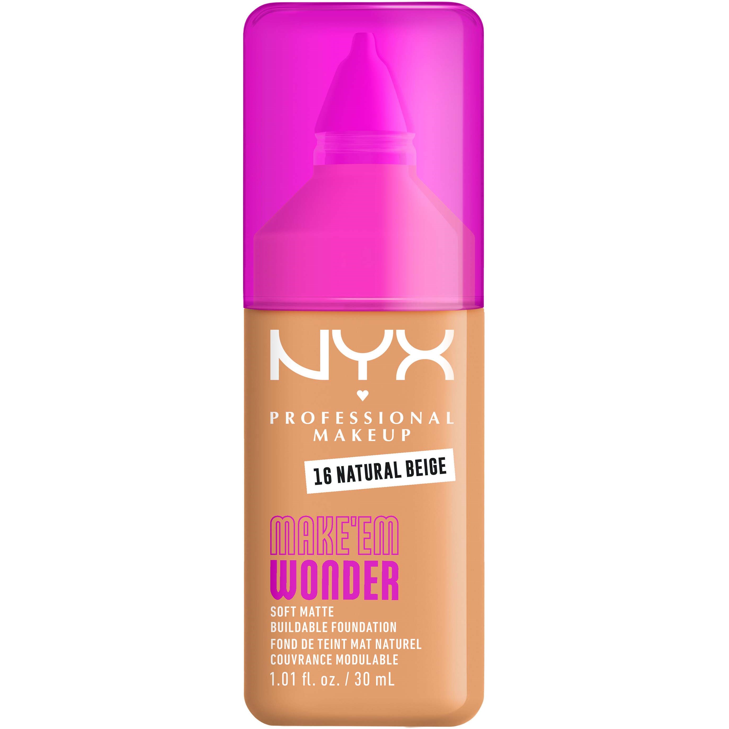 NYX Professional Makeup Make Em Wonder Foundation 16 Natural Beige - 30 ml