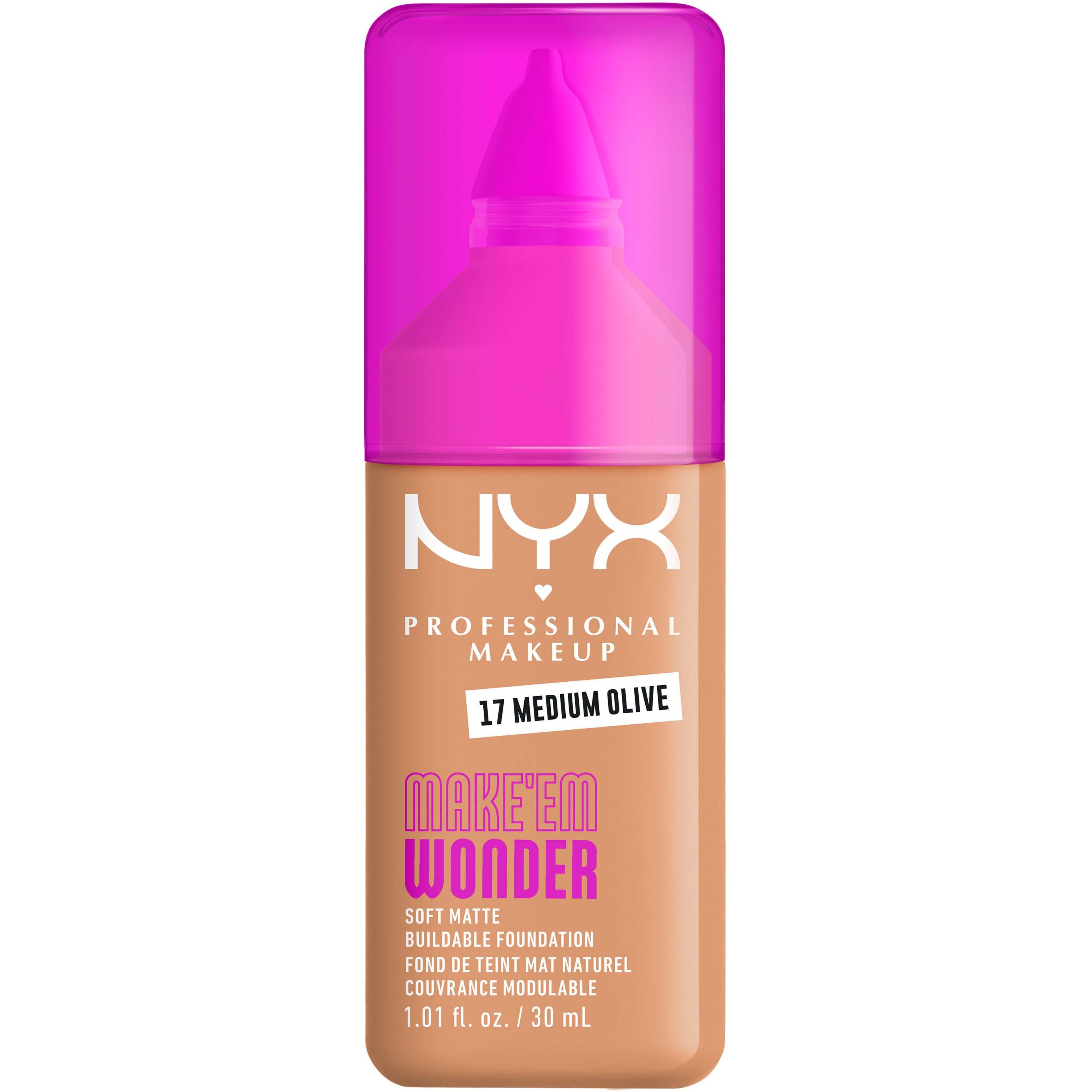 NYX PROFESSIONAL MAKEUP Make Em Wonder Foundation 17 Medium Olive billede