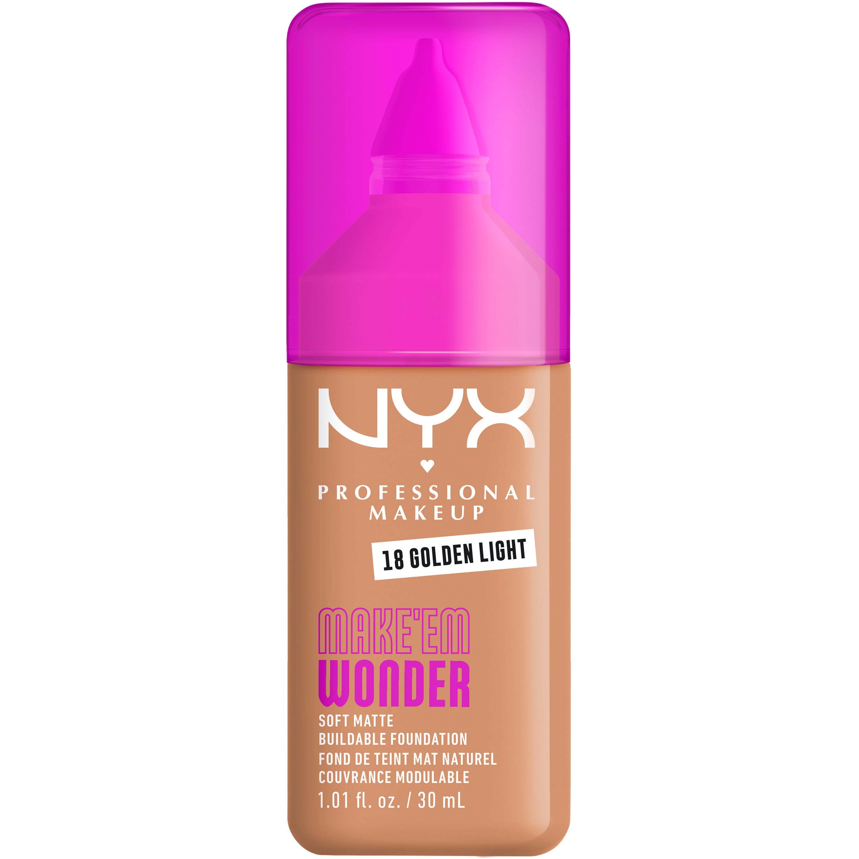 NYX PROFESSIONAL MAKEUP Make Em Wonder Foundation 18 Golden Light billede