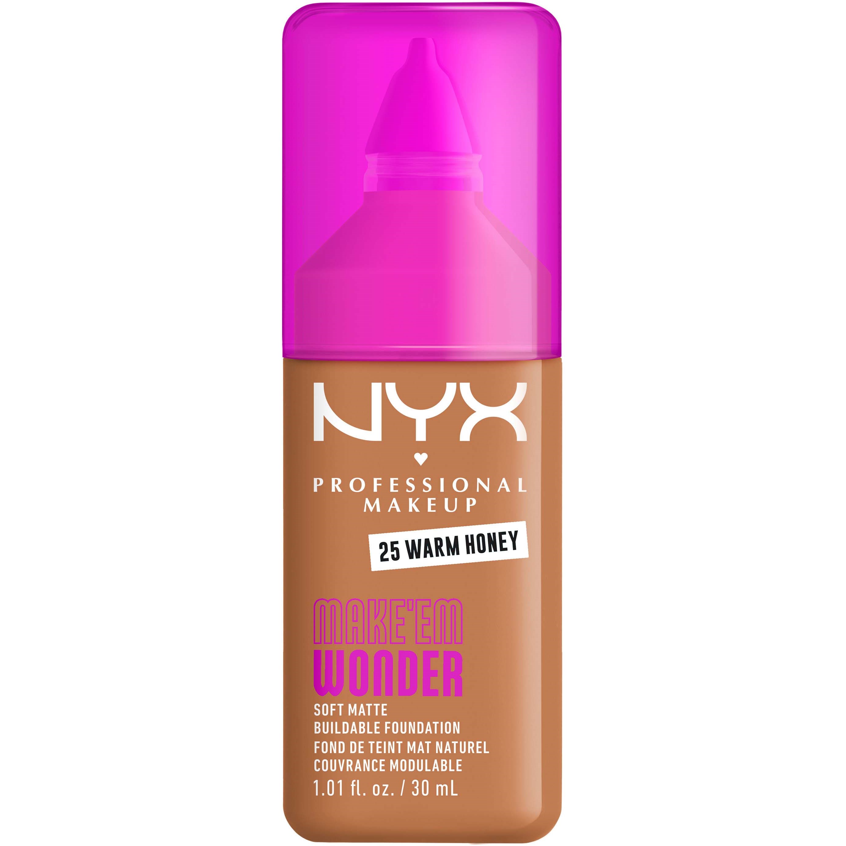 NYX PROFESSIONAL MAKEUP Make Em Wonder Foundation 25 Warm Honey billede
