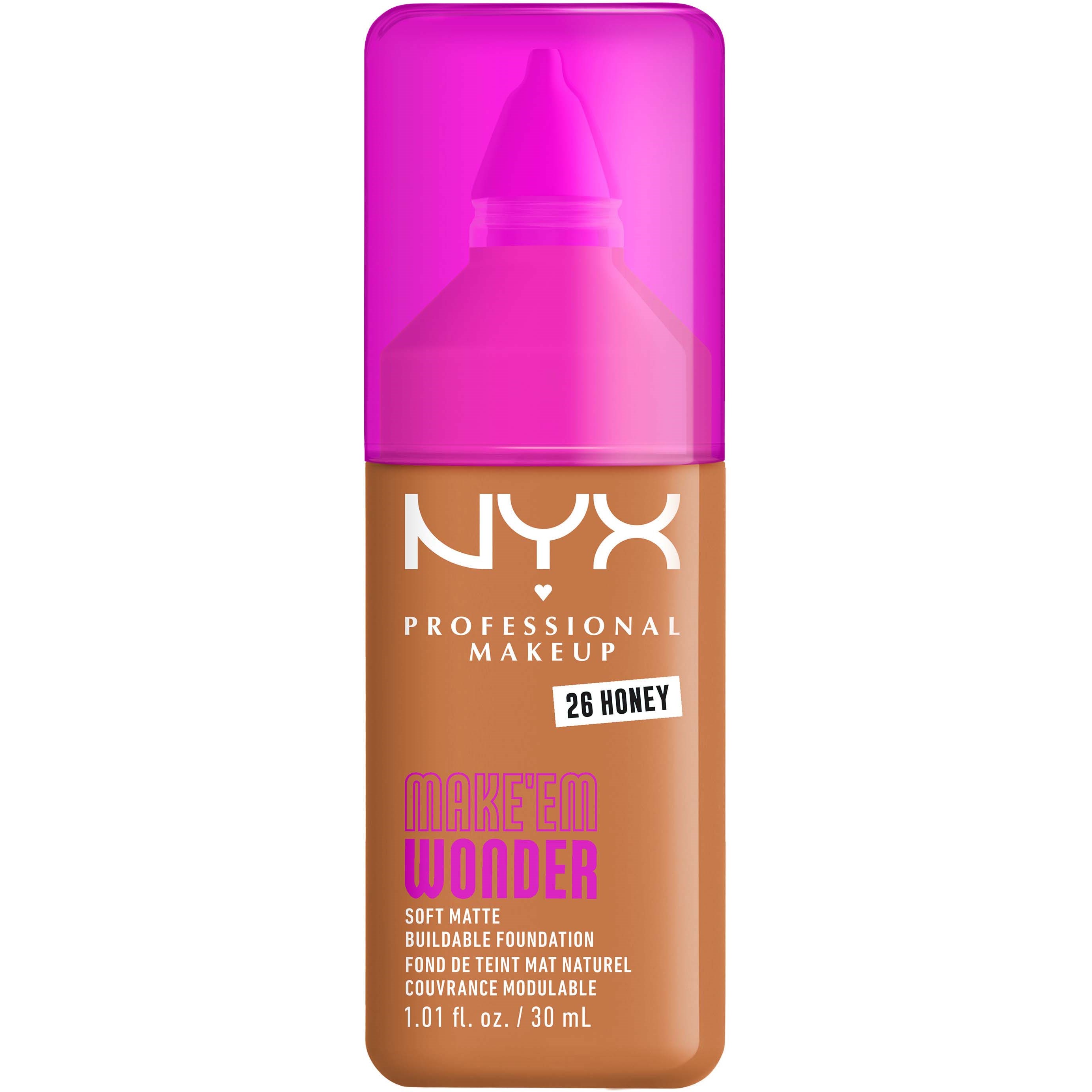 NYX Professional Makeup Make Em Wonder Foundation 26 Honey - 30 ml