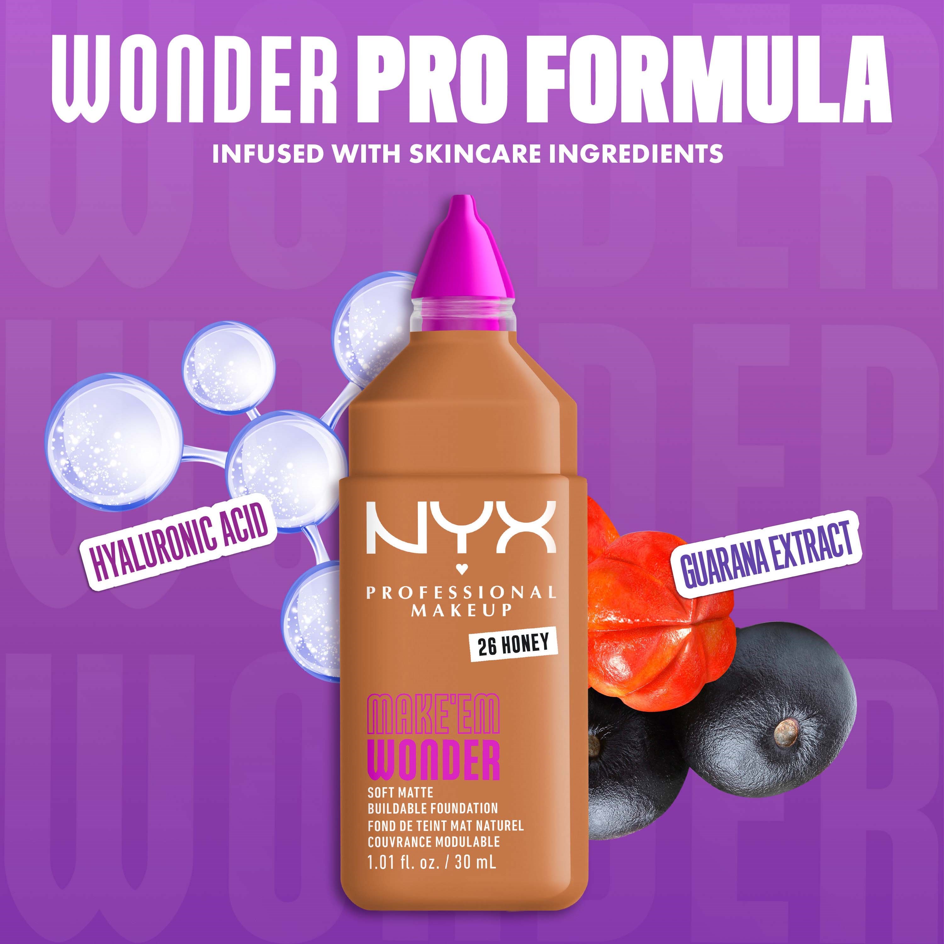 NYX PROFESSIONAL MAKEUP Make Em Wonder Foundation 26 Honey (obrázok 5)