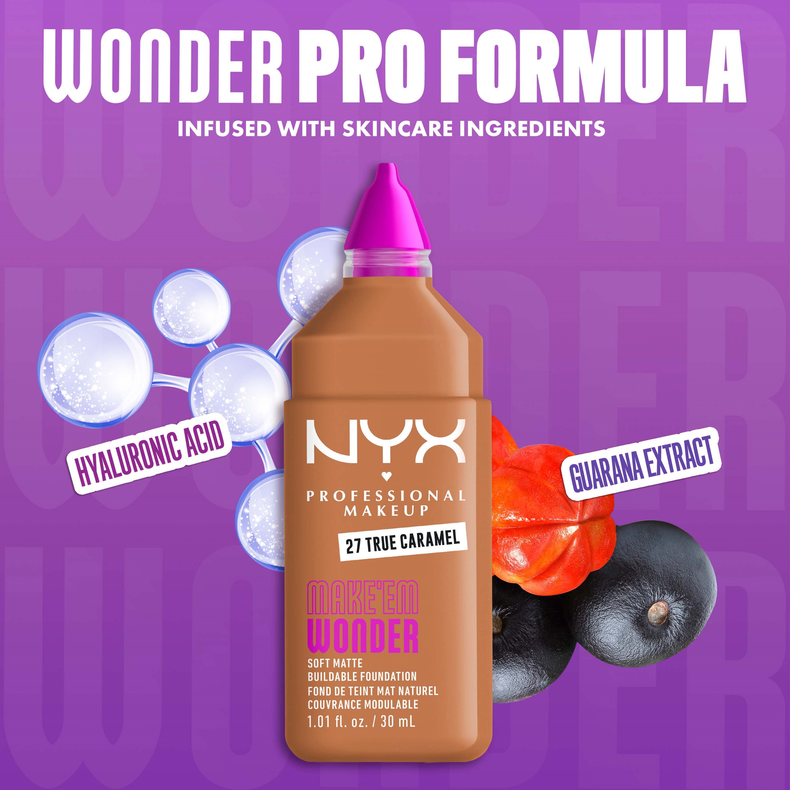 NYX PROFESSIONAL MAKEUP Make Em Wonder Foundation 27 True Caramel (obrázok 5)
