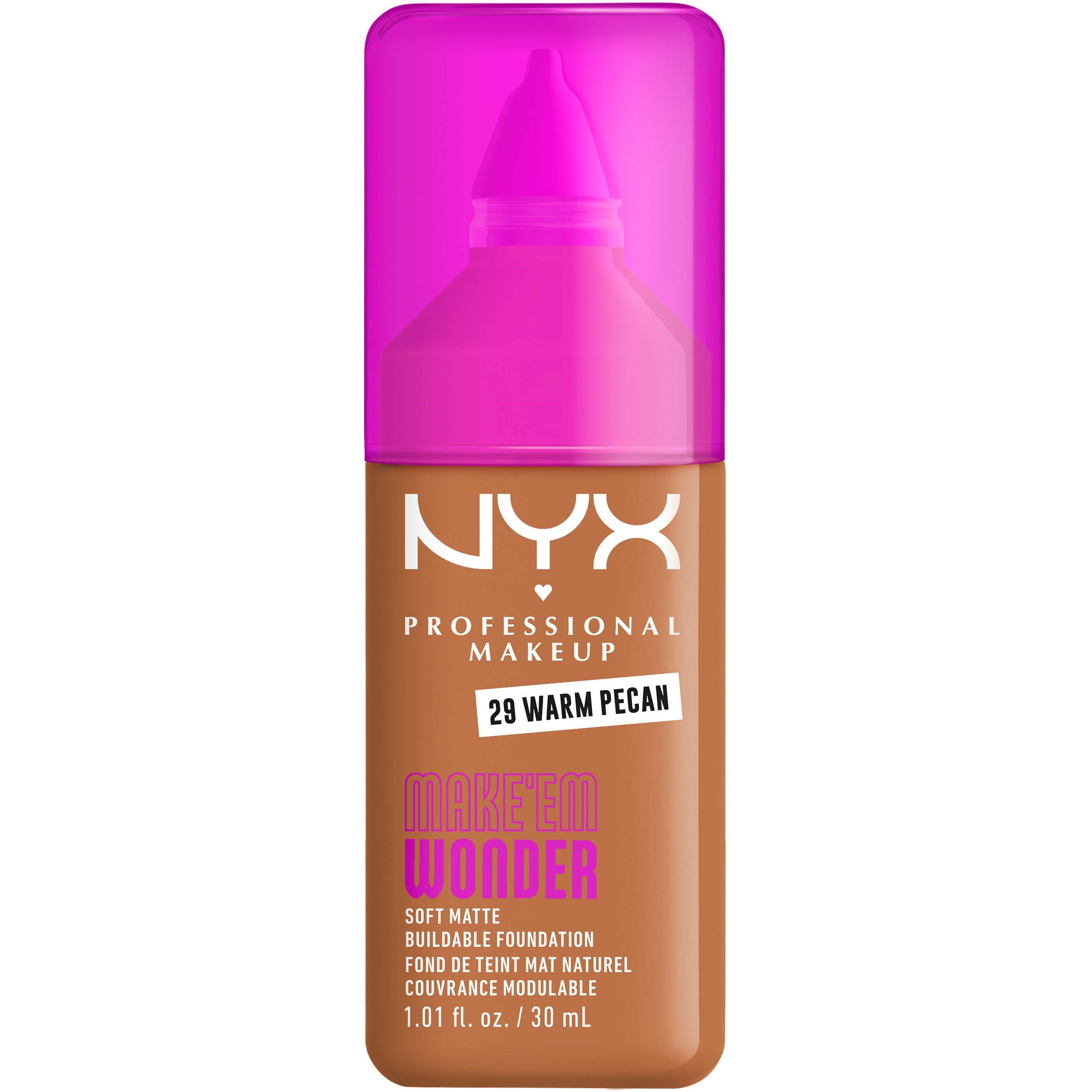 NYX Professional Makeup Make Em Wonder Foundation 29 Warm Pecan - 30 ml