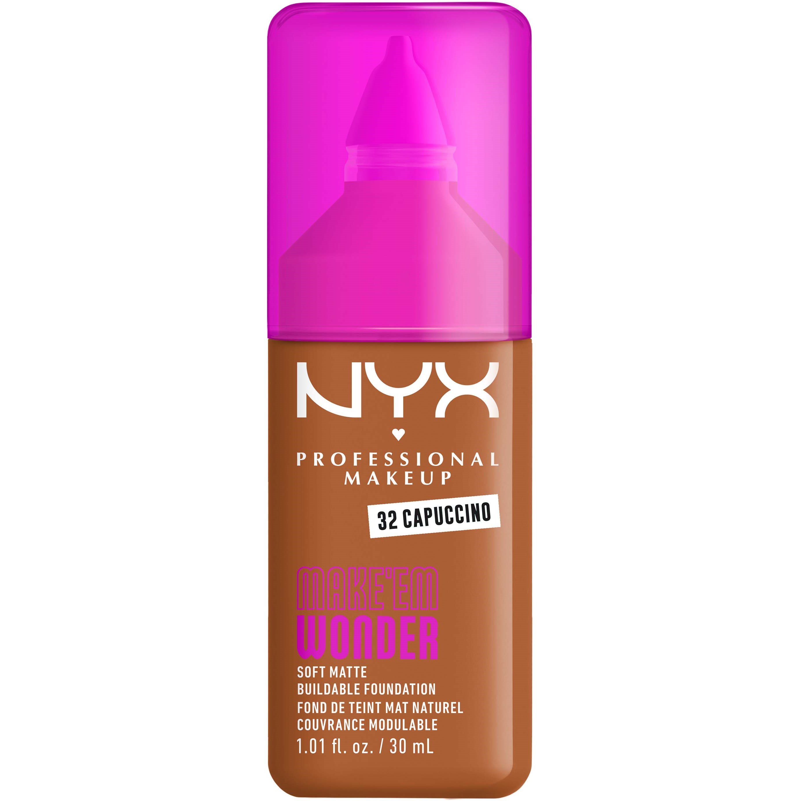 NYX Professional Makeup Make Em Wonder Foundation 32 Capuccino - 30 ml