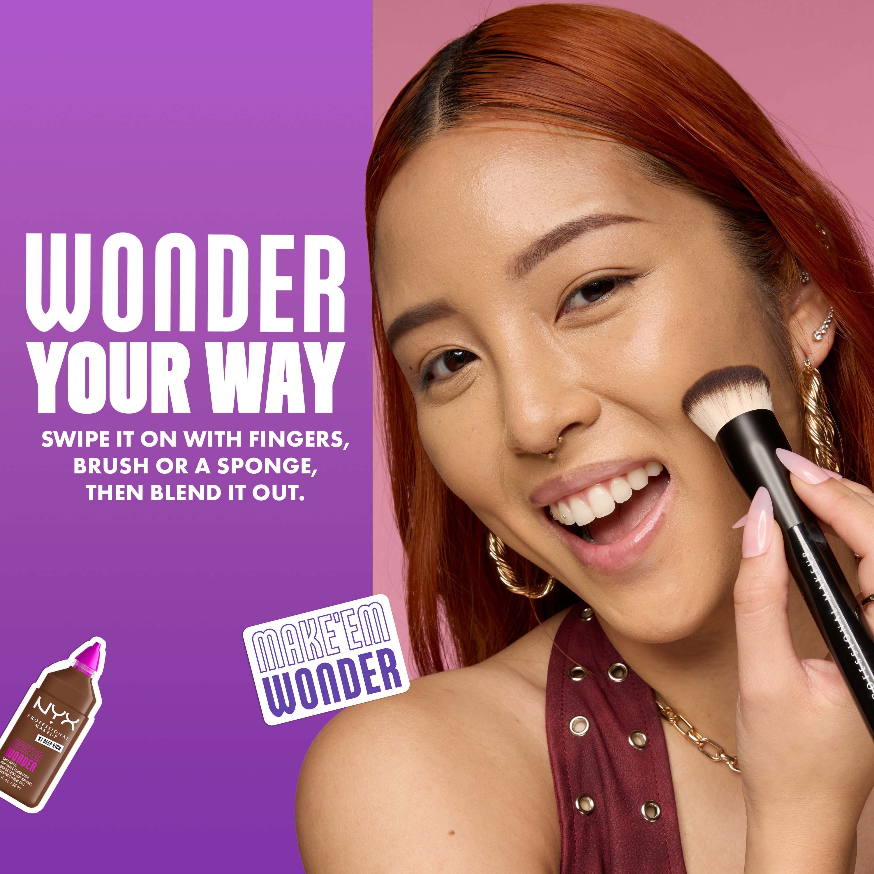 NYX PROFESSIONAL MAKEUP Make Em Wonder Foundation 32 Capuccino (obrázok 7)
