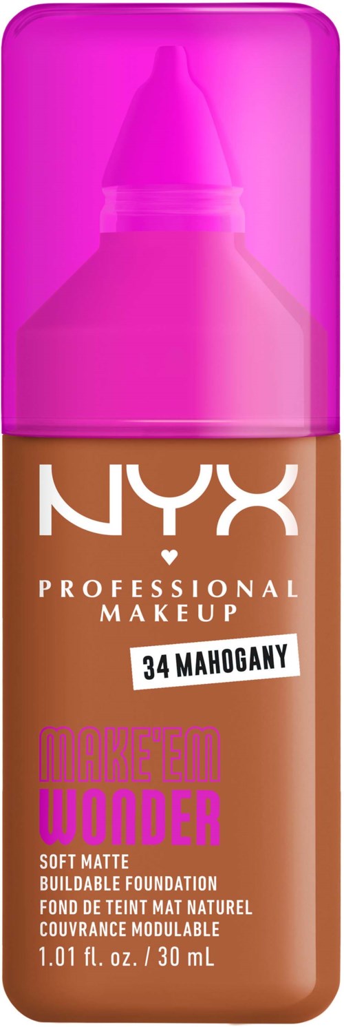 NYX PROFESSIONAL MAKEUP Make Em Wonder Foundation 34 Mahogany