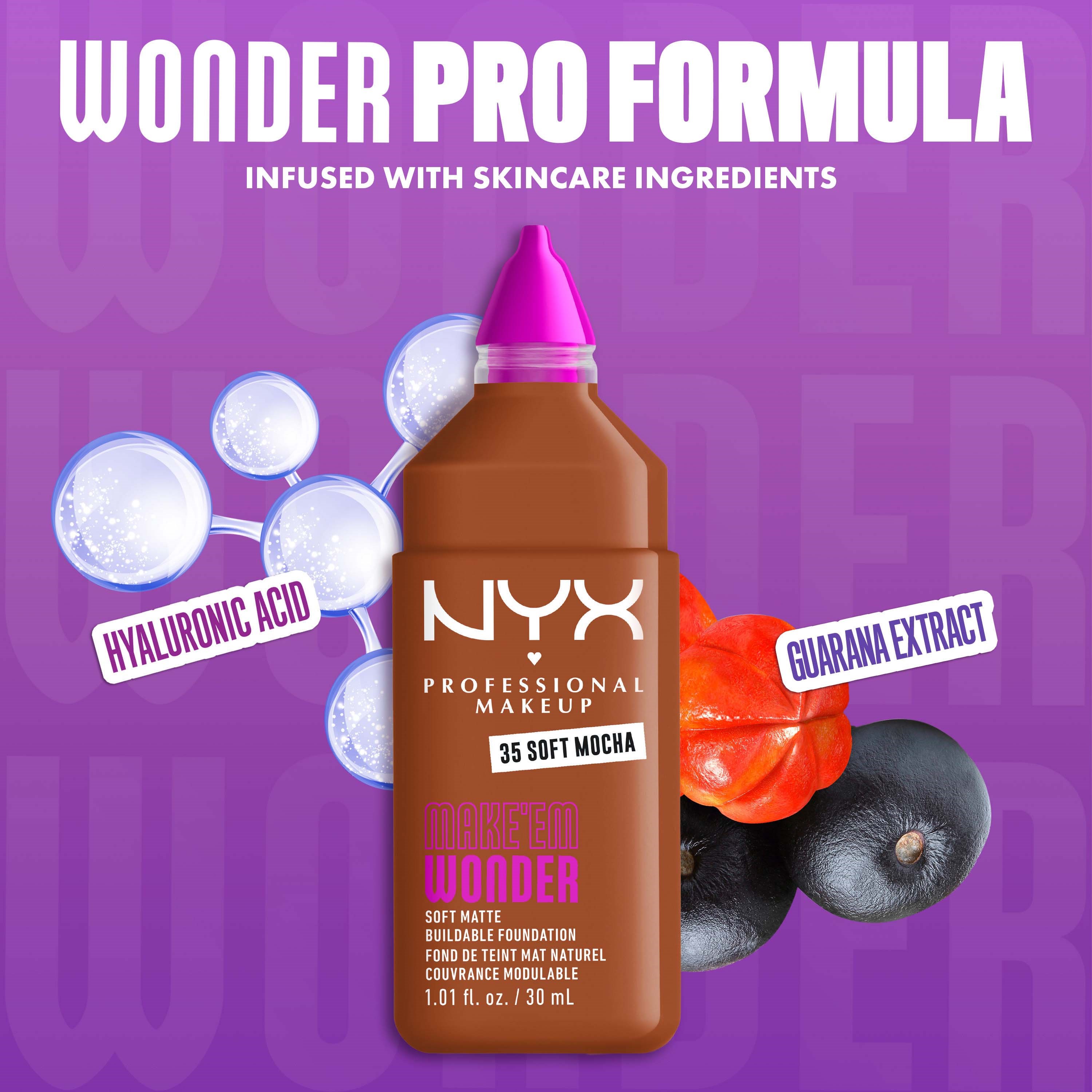 NYX PROFESSIONAL MAKEUP Make Em Wonder Foundation 35 Soft Mocha (obrázok 5)